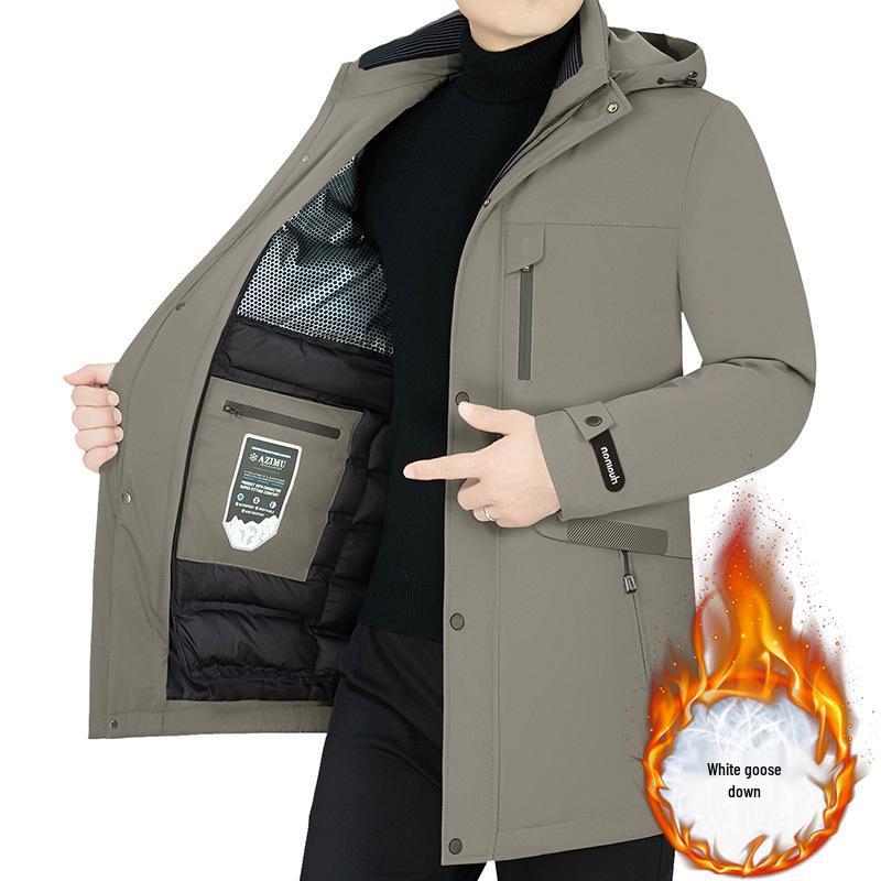 Men s Mid-Length Winter Jacket with Detachable Liner, Goose Down Insulation & Graphene Outerwear. 180/XL (135–150 lbs) хакі
Men s Mid-Length Winter Jacket with Detachable Liner, Goose Down Insulation & Graphene Outerwear. 180/XL (135–150 lbs) хакі