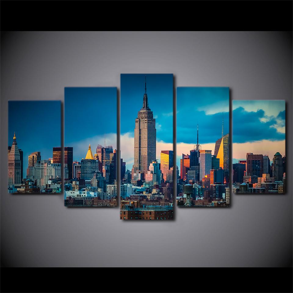 Нью-Йорк 5 шт. Empire State Wall Art Печать на холсте HD Печать постеры Картины маслом Гостиная Домашний декор Фотографии
Нью-Йорк 5 шт. Empire State Wall Art Печать на холсте HD Печать постеры Картины маслом Гостиная Домашний декор Фотографии