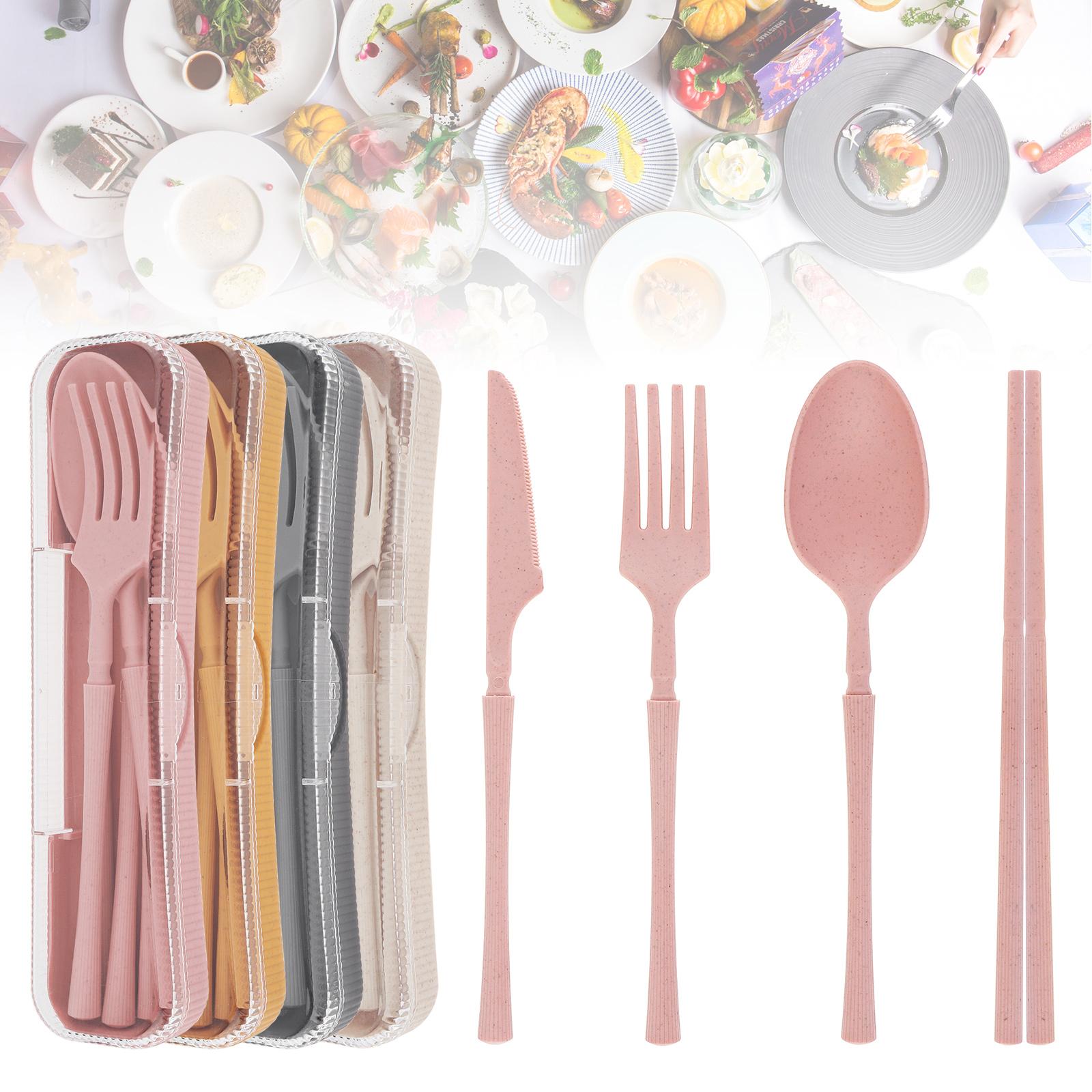 20pcs Plastic Cutlery Set for School Lunch / Camping and Picnics / Daily with Cutlery Box, Reusable Travel Flatware Set
20pcs Plastic Cutlery Set for School Lunch / Camping and Picnics / Daily with Cutlery Box, Reusable Travel Flatware Set