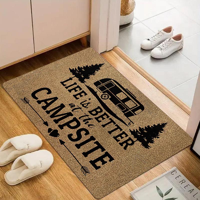 Life Is Better At The Campsite Doormat Retro RV Camping Print NonSlip Washable Floor Mat for Front Door Camper Decor 40x60cm
Life Is Better At The Campsite Doormat Retro RV Camping Print NonSlip Washable Floor Mat for Front Door Camper Decor 40x60cm