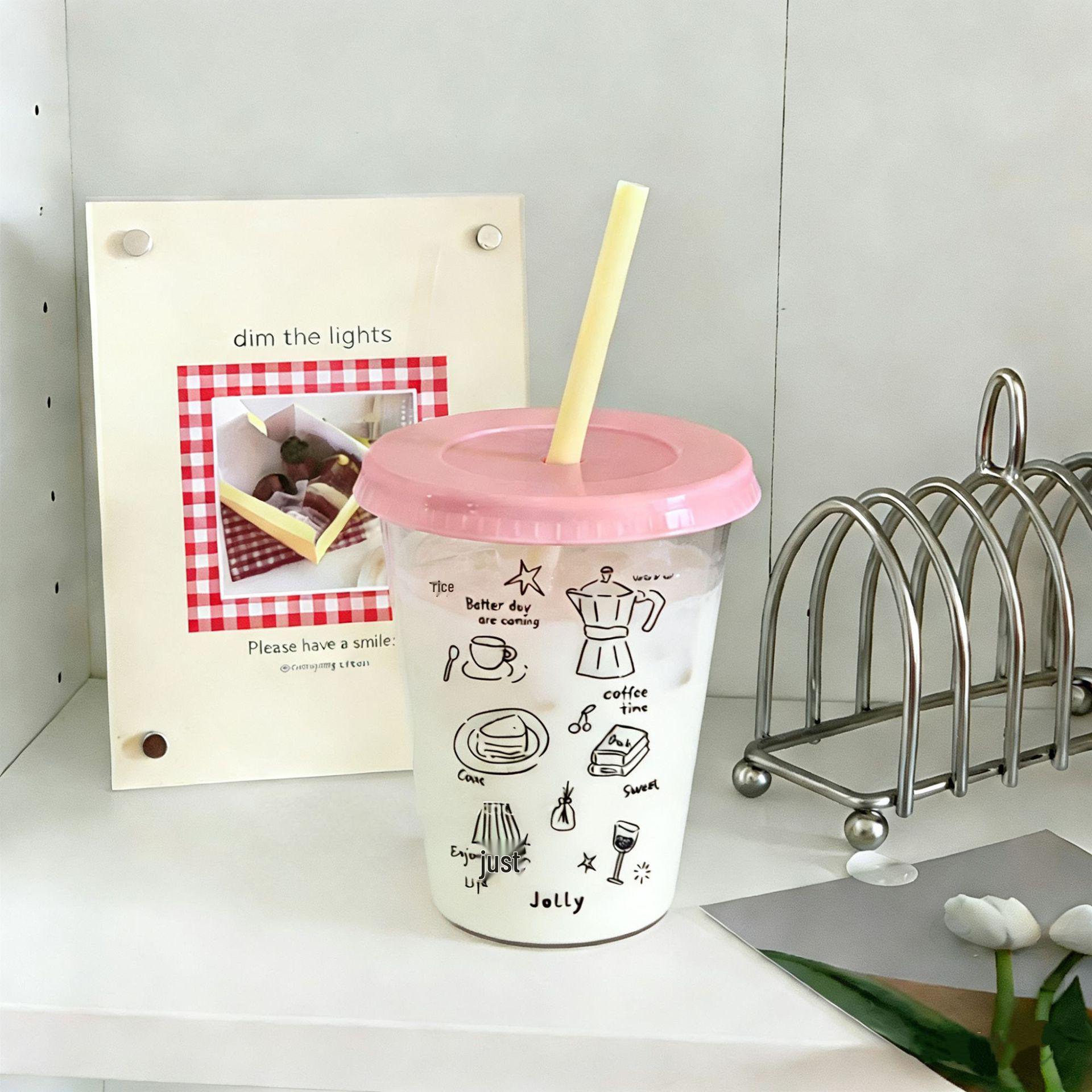 Girly Heart Large Capacity Straw Cup for Summer - Portable for Home, Travel, Milk Tea, Cold Drinks, Water, On-the-Go Use 300mL-500mL
Girly Heart Large Capacity Straw Cup for Summer - Portable for Home, Travel, Milk Tea, Cold Drinks, Water, On-the-Go Use 300mL-500mL
