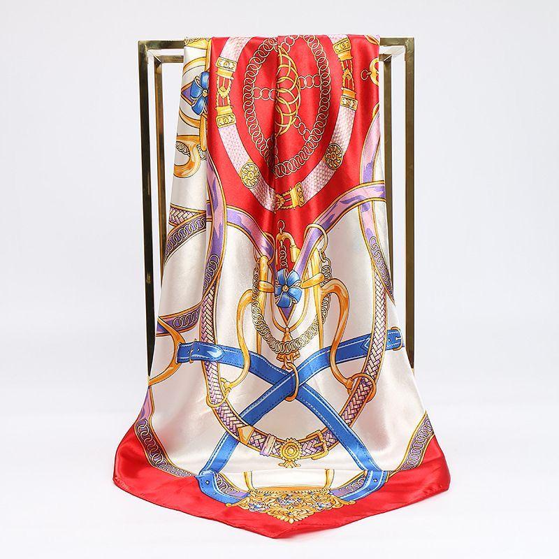 90cm Fashion Silk Square Scarf for Women Hair Band Soft Neckerchief Vintage Hijab Flower Print Headscarf Female Pashmina Bandana 90x90cm червоний
90cm Fashion Silk Square Scarf for Women Hair Band Soft Neckerchief Vintage Hijab Flower Print Headscarf Female Pashmina Bandana 90x90cm червоний