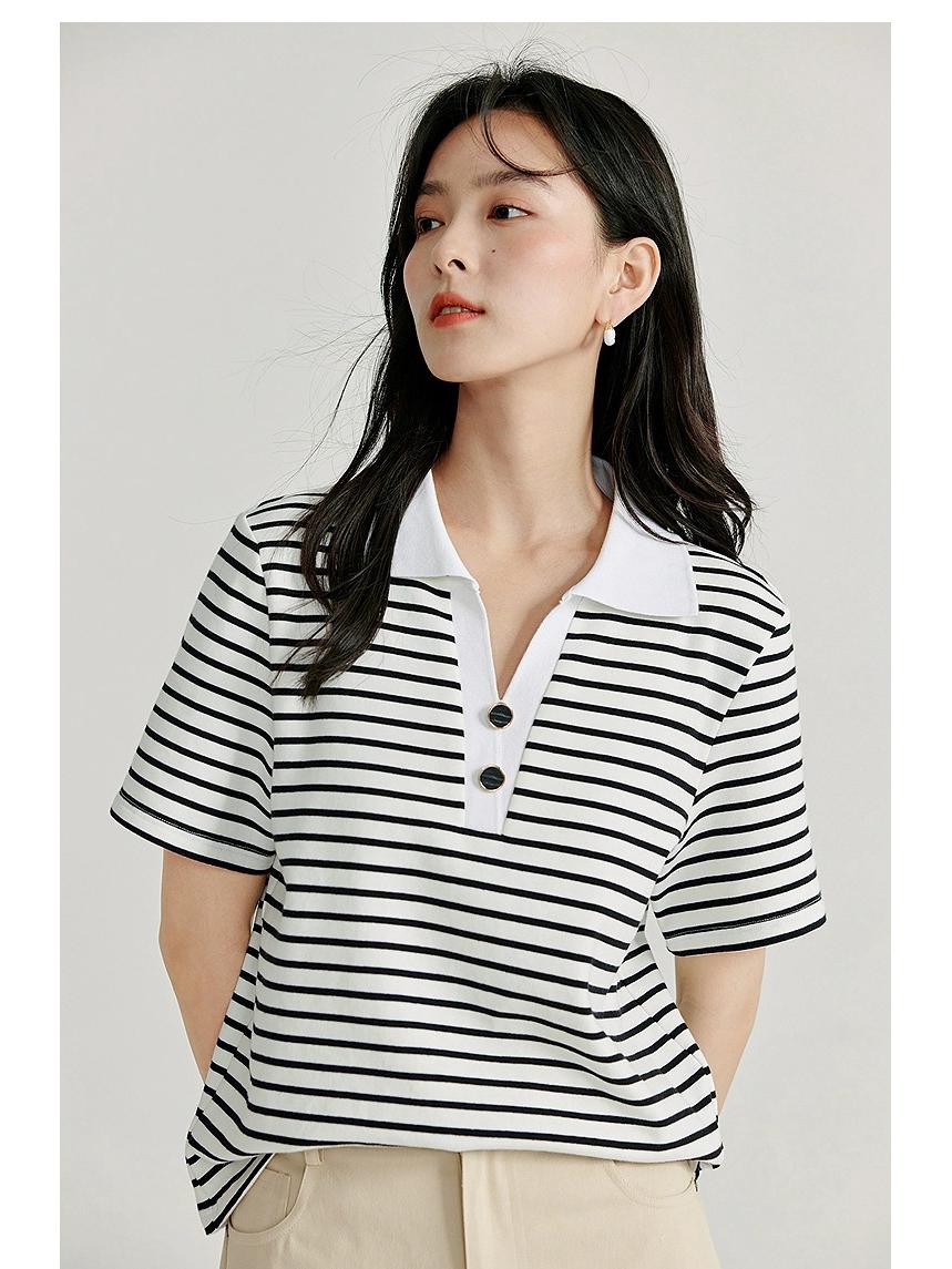 Женская полосатая футболка-поло Yinmimanman с воротником-поло - повседневная с коротким рукавом, лето 2024 г. Small
Женская полосатая футболка-поло Yinmimanman с воротником-поло - повседневная с коротким рукавом, лето 2024 г. Small