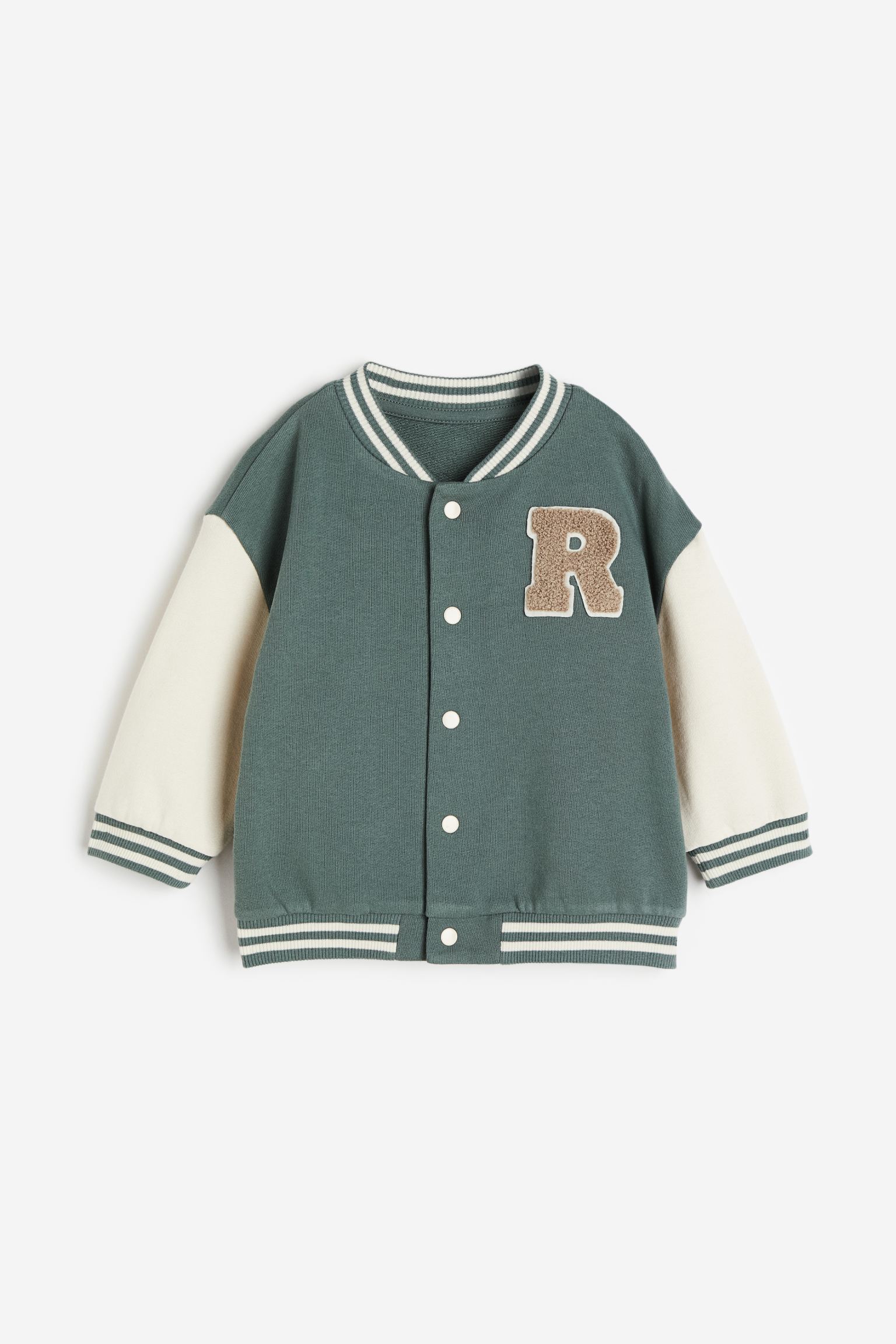 Appliquéd sweatshirt cardigan 
Appliquéd sweatshirt cardigan