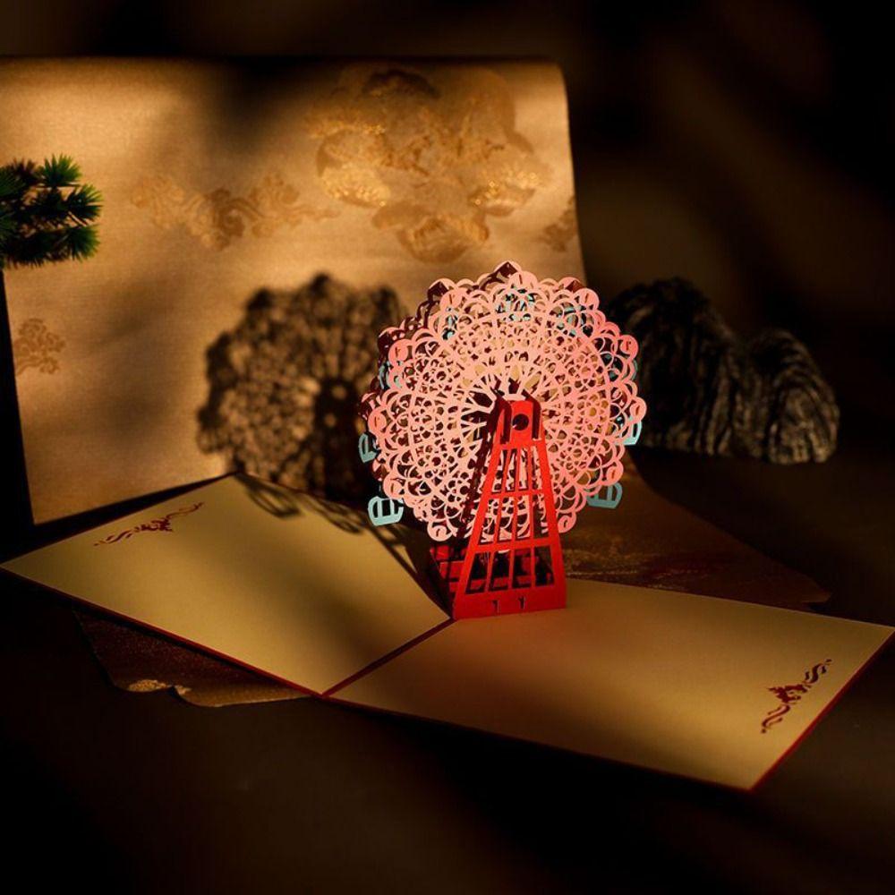Paper 3D Pop Up Greeting Card Foldable Thank You Cards Ferris Wheel Greeting Card New Year
Paper 3D Pop Up Greeting Card Foldable Thank You Cards Ferris Wheel Greeting Card New Year