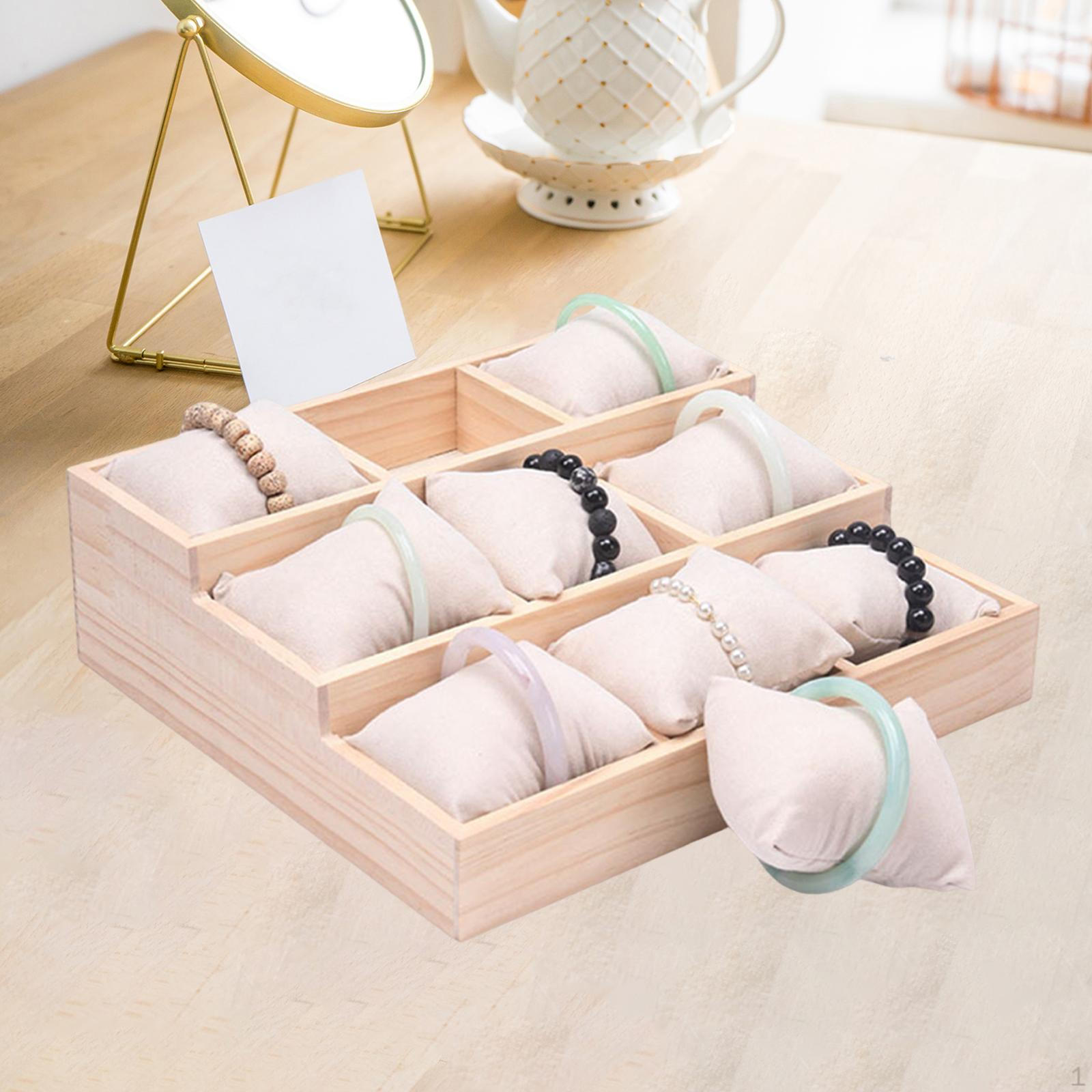 Watch Display Tray 9 Grids Organizer Three Layer Ladder Necklace with Pillows бежевий
Watch Display Tray 9 Grids Organizer Three Layer Ladder Necklace with Pillows бежевий