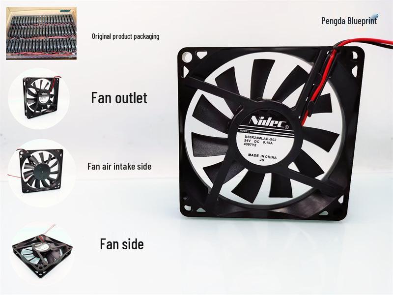 Ultra-Quiet 8015 24V 0.15A 80mm Chassis Cooling Fan Includes original plug
Ultra-Quiet 8015 24V 0.15A 80mm Chassis Cooling Fan Includes original plug