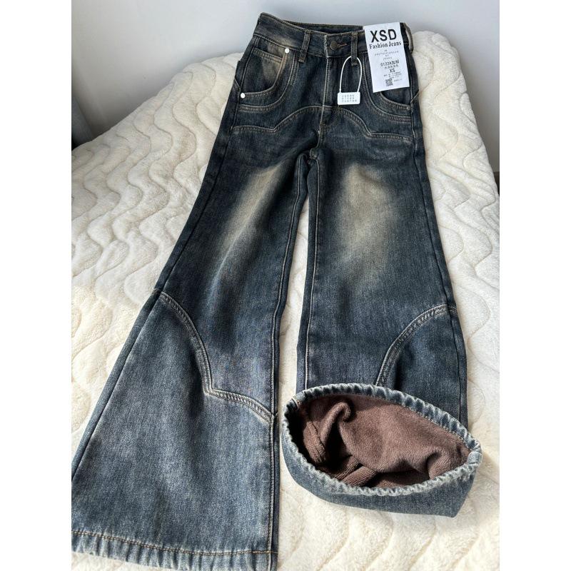 Plus Size Fleece-Lined American Style Wide-Leg Flare Jeans for Women - Autumn/Winter, Non-Stick Slim Fit L
Plus Size Fleece-Lined American Style Wide-Leg Flare Jeans for Women - Autumn/Winter, Non-Stick Slim Fit L