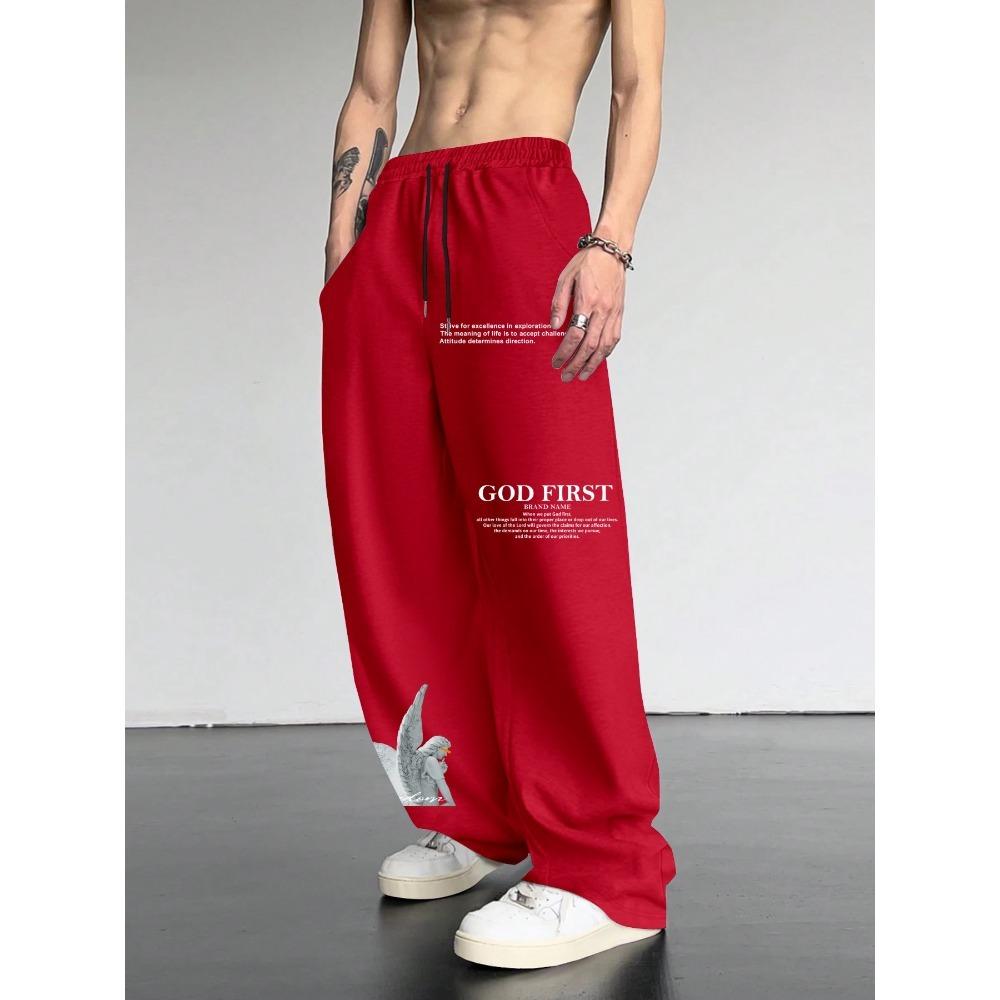 Men s Casual Sports Straight Leg Pants with Fashionable English Text Angel Print Design, Loose and Comfortable Wide Leg Pants, Streetwear Style XXL
Men s Casual Sports Straight Leg Pants with Fashionable English Text Angel Print Design, Loose and Comfortable Wide Leg Pants, Streetwear Style XXL