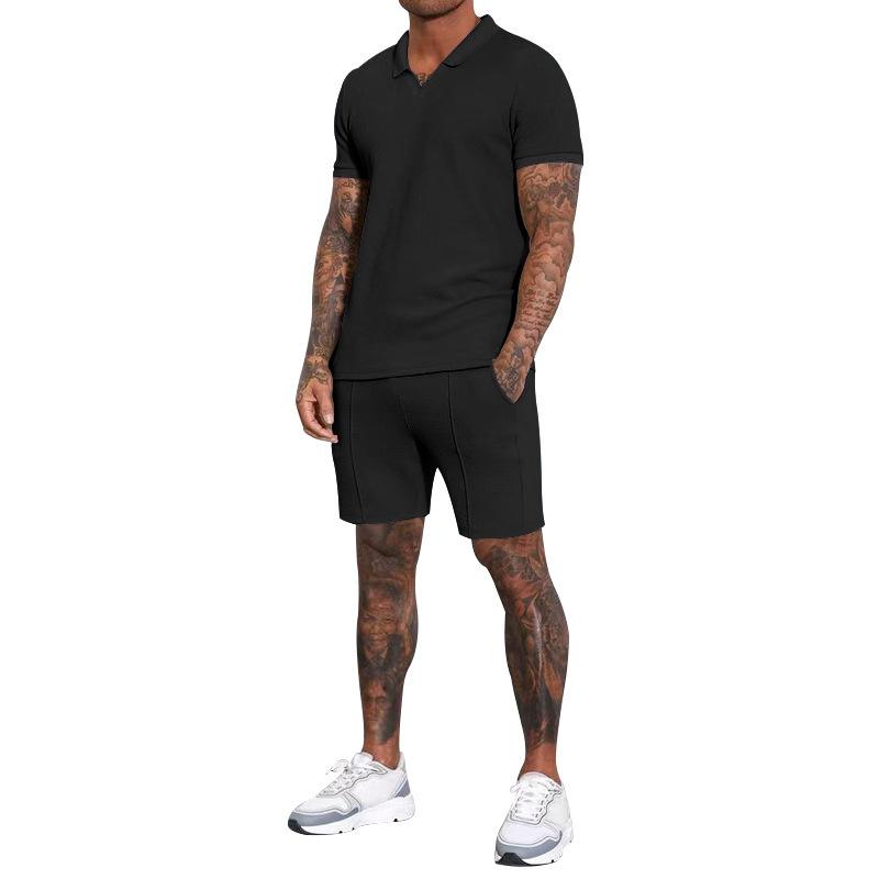 Men s Collared Short-Sleeve Casual Sports Short-Sleeve And Shorts Two-Piece Set XL чорний
Men s Collared Short-Sleeve Casual Sports Short-Sleeve And Shorts Two-Piece Set XL чорний