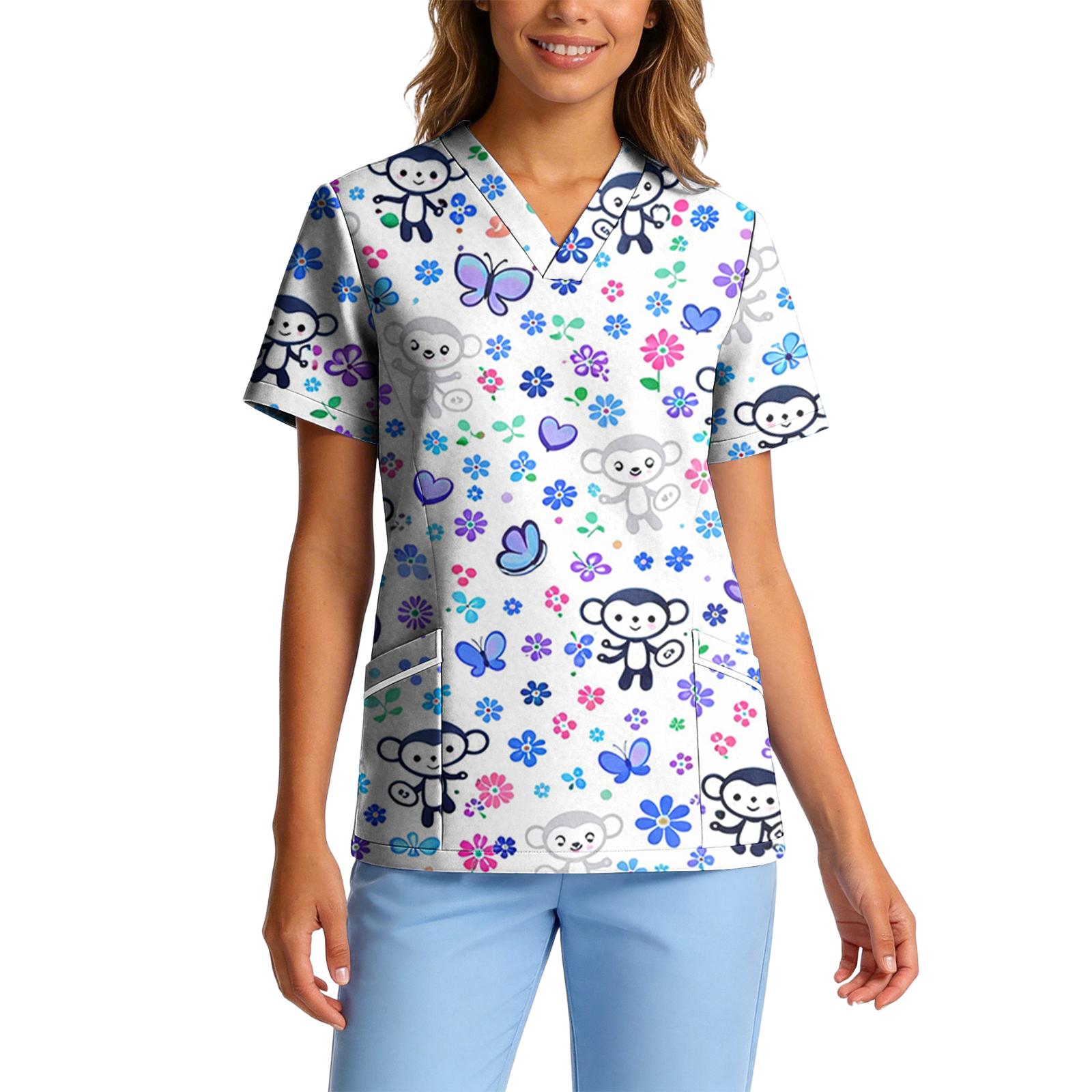 Women s Stretch Quick-Dry V-Neck Short Sleeve Workwear Top with Animal Print & Pockets XL
Women s Stretch Quick-Dry V-Neck Short Sleeve Workwear Top with Animal Print & Pockets XL