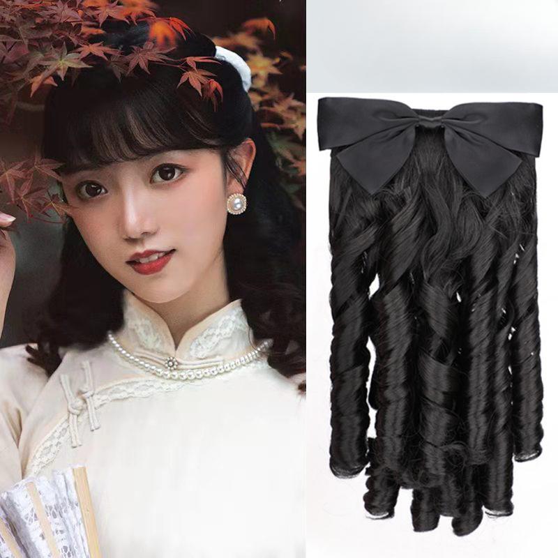 Ретро-римський кучерявий бантик, кучерявий кінський хвіст із гребінцем, європейська принцеса, кучерявий пухкий хвіст, затиснутий на кінці волосся. Натуральне накладне волосся 28cm чорний
Ретро-римський кучерявий бантик, кучерявий кінський хвіст із гребінцем, європейська принцеса, кучерявий пухкий хвіст, затиснутий на кінці волосся. Натуральне накладне волосся 28cm чорний