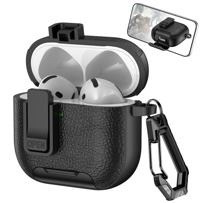 Applicable to Apple AirPods 4 Protective Case Wireless Bluetooth Earphone Case with Lock Bracket Pro2 Protective Case 3 Generation AirPods 1/2 Generation Black
Applicable to Apple AirPods 4 Protective Case Wireless Bluetooth Earphone Case with Lock Bracket Pro2 Protective Case 3 Generation AirPods 1/2 Generation Black