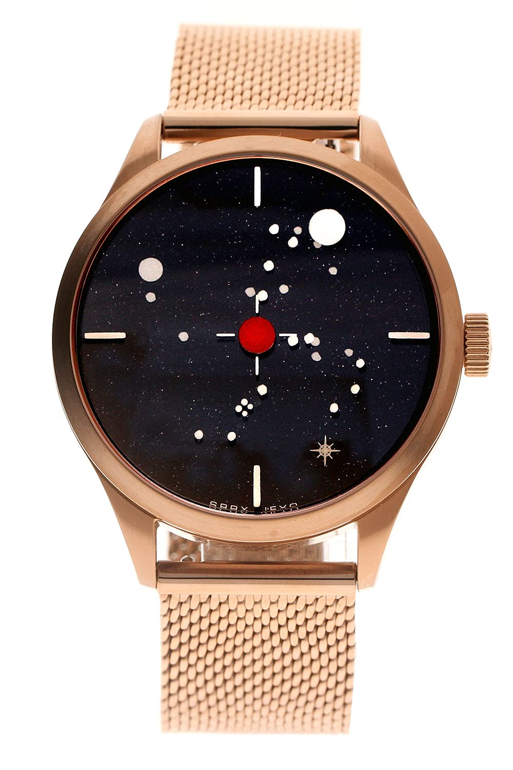 Orion Trifoglio Italia ORION SPAX000RG Constellation Starry Sky Mystery Dial Rotating Disc Dial Mechanical Watch Italian Watch IP Rose Gold Milanese
Orion Trifoglio Italia ORION SPAX000RG Constellation Starry Sky Mystery Dial Rotating Disc Dial Mechanical Watch Italian Watch IP Rose Gold Milanese