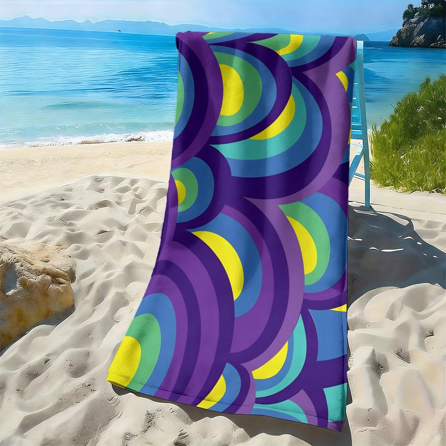 Abstract art with colorful wave patterns polyester microfiber beach towel is highly absorbent, suitable swimming beach outings W30*H60(CM)
Abstract art with colorful wave patterns polyester microfiber beach towel is highly absorbent, suitable swimming beach outings W30*H60(CM)