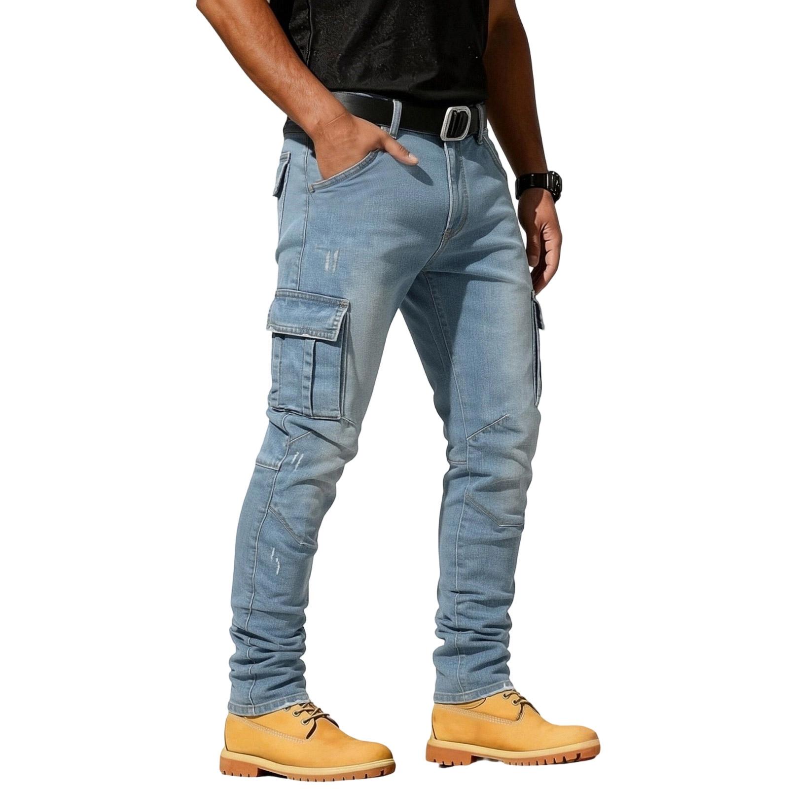 Men’s Slim Fit Cargo Jeans with Multiple Pockets Stretch Denim Pants Casual Utility Design Tapered Leg Style XL
Men’s Slim Fit Cargo Jeans with Multiple Pockets Stretch Denim Pants Casual Utility Design Tapered Leg Style XL