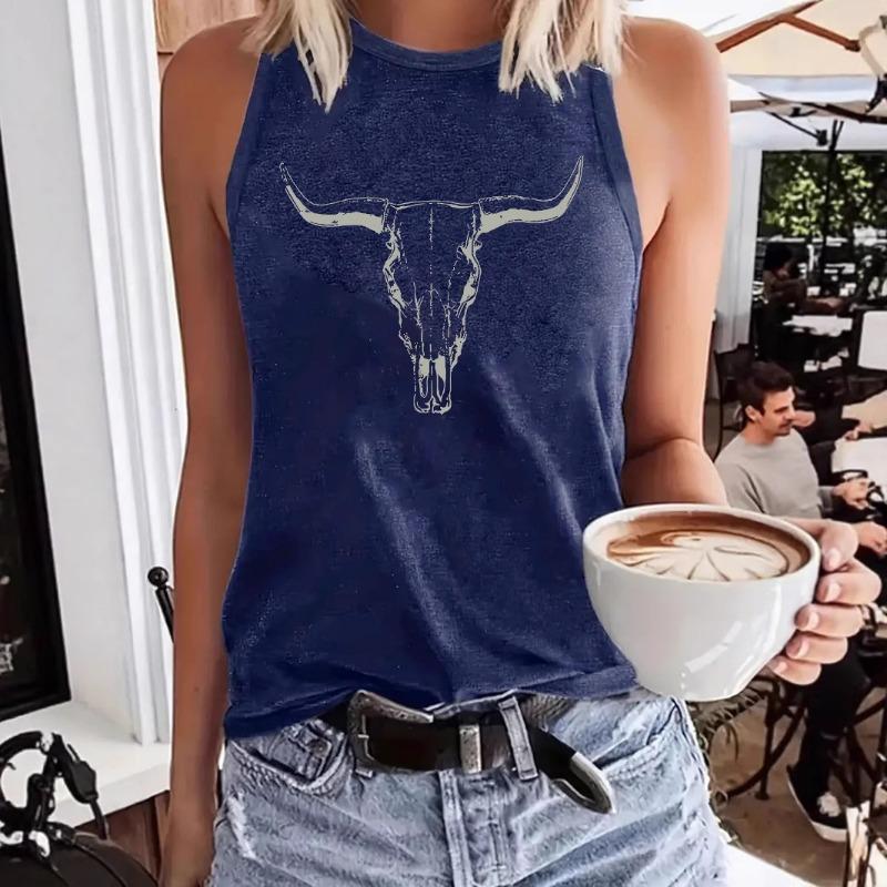 Women s Horn-printed Halter Top Backless Sexy Loose Base Vest XXL темно-синього кольору
Women s Horn-printed Halter Top Backless Sexy Loose Base Vest XXL темно-синього кольору