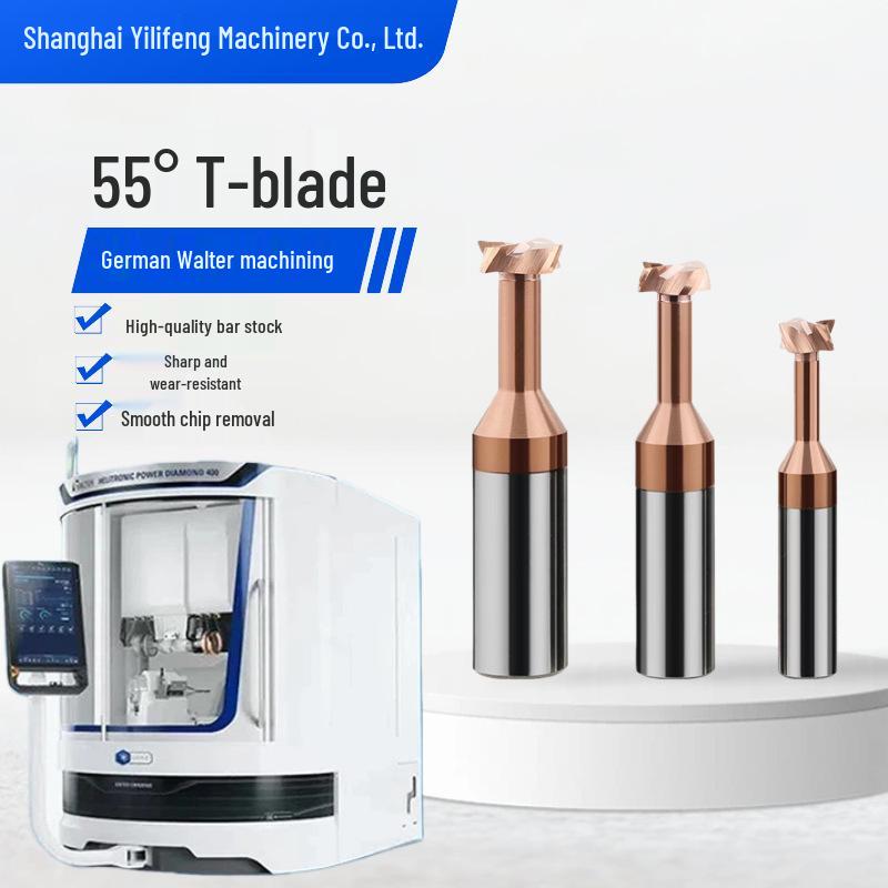 55° Tungsten Steel T-Slot Milling Cutter for Aluminum - CNC Extended, Non-Standard Alloy, T-Type Coating 3*1.5*6*50L
55° Tungsten Steel T-Slot Milling Cutter for Aluminum - CNC Extended, Non-Standard Alloy, T-Type Coating 3*1.5*6*50L