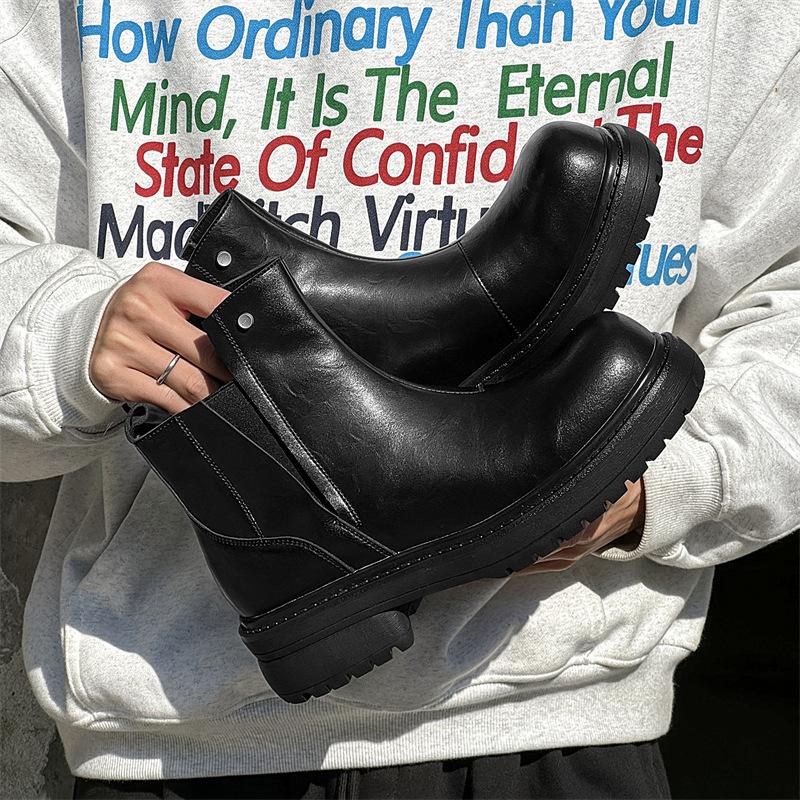 British style thick heel side zipper fashion Martin boots 2025 spring and summer new trendy cool and comfortable fashion boots 44125-J 46 чорний
British style thick heel side zipper fashion Martin boots 2025 spring and summer new trendy cool and comfortable fashion boots 44125-J 46 чорний