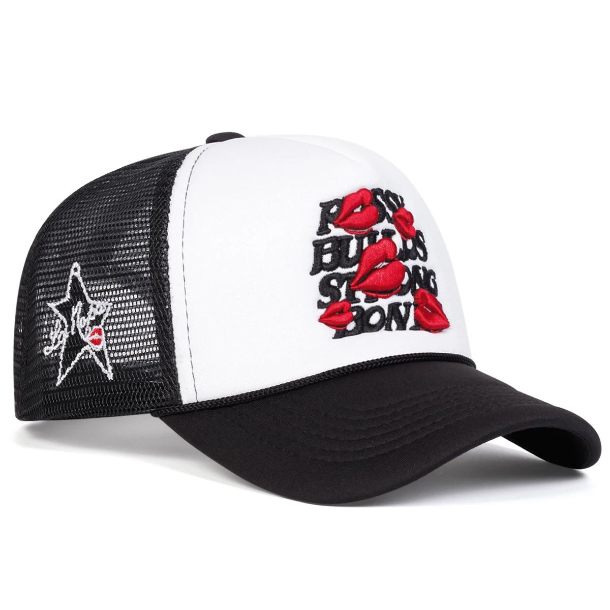 Unisex Letter Lips Embroidery Side Pentagram Baseball Net Caps Spring And Summer Outdoor Adjustable Casual Hats Sunscreen Hat
Unisex Letter Lips Embroidery Side Pentagram Baseball Net Caps Spring And Summer Outdoor Adjustable Casual Hats Sunscreen Hat