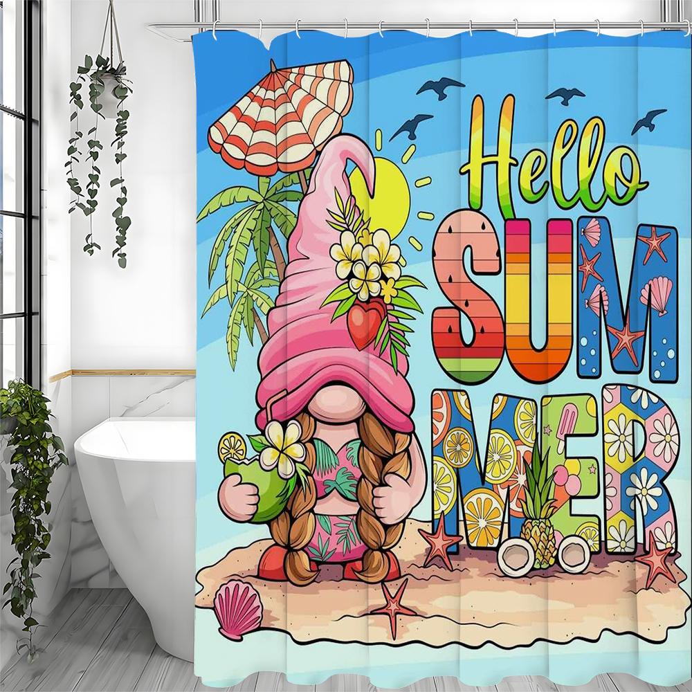Летняя океанская пляжная карликовая шторка для душа, Декоративная шторка для душа для ванной комнаты, Водонепроницаемая шторка для душа с крючками 90*180cm
Летняя океанская пляжная карликовая шторка для душа, Декоративная шторка для душа для ванной комнаты, Водонепроницаемая шторка для душа с крючками 90*180cm