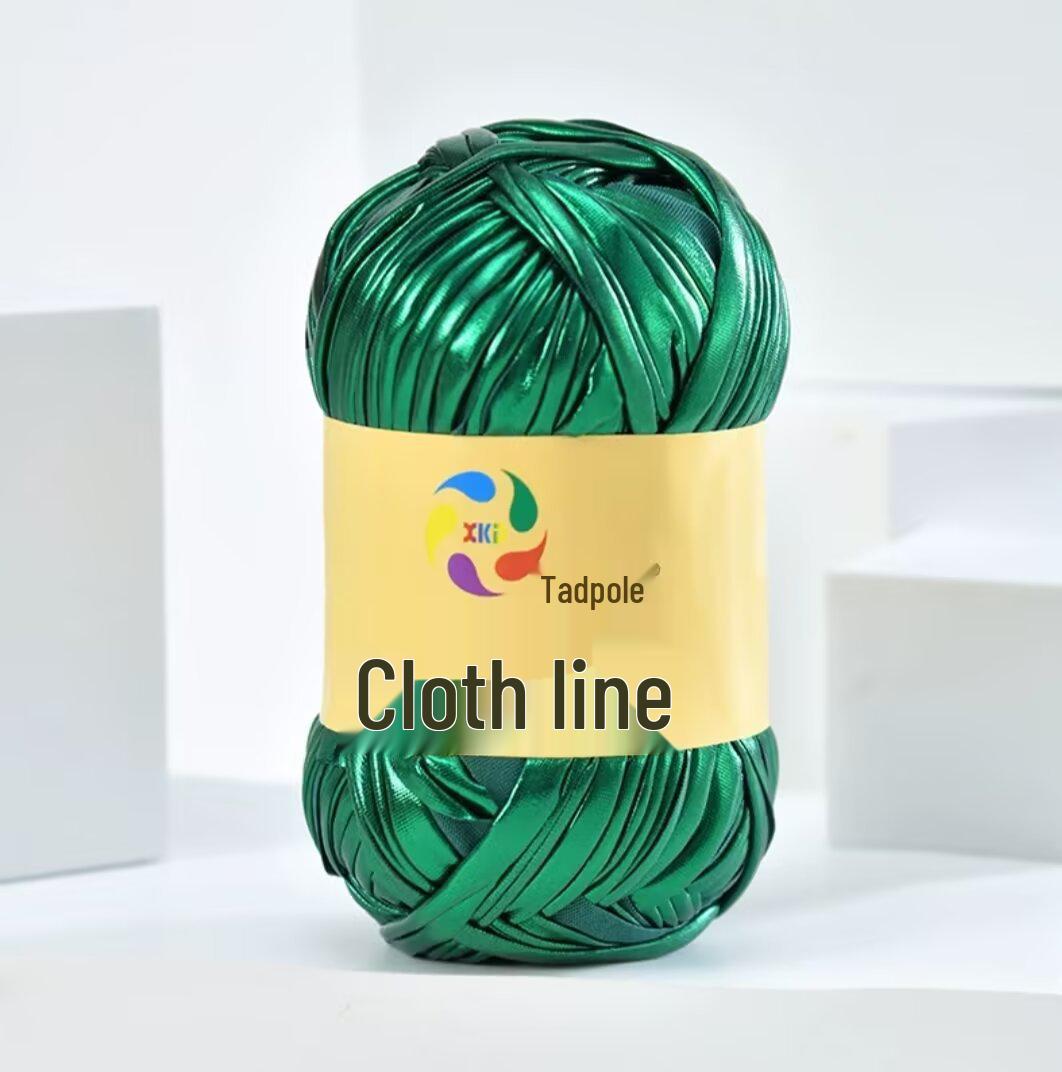 Металлизированная блестящая пряжа из ткани «головастик» для вязания сумок и шляп своими руками зелёный/изумрудный
Металлизированная блестящая пряжа из ткани «головастик» для вязания сумок и шляп своими руками зелёный/изумрудный