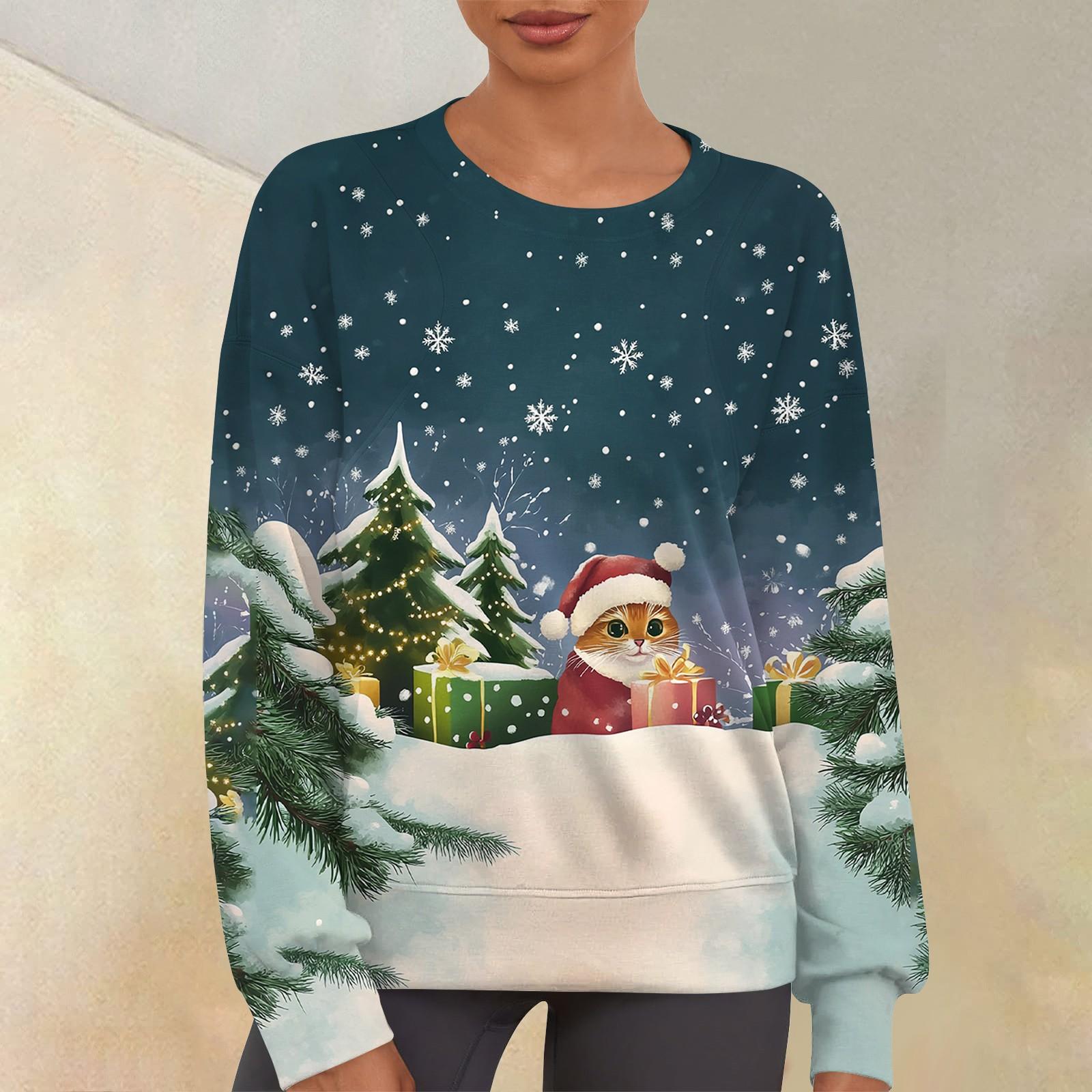 Женский повседневный модный принт с круглым вырезом и длинным рукавом, свитер-топ XXXL
Женский повседневный модный принт с круглым вырезом и длинным рукавом, свитер-топ XXXL