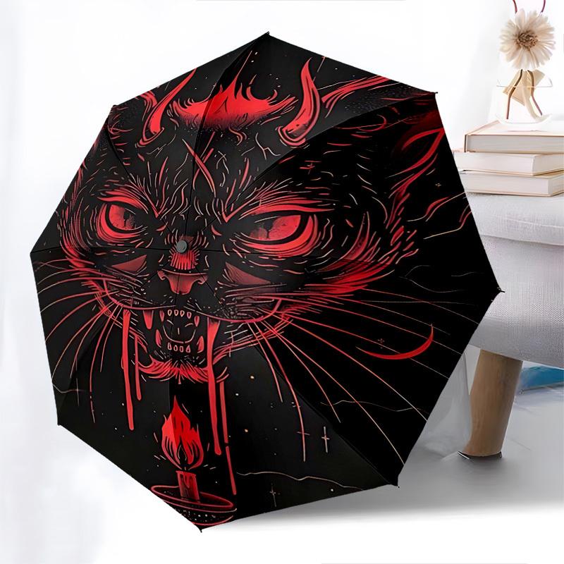 1pc Devil Cat Automatic Folding Umbrella: Portable 3-Fold Design with 8-Bone Iron Frame, Perfect for Outdoor Use, Festive Gifts, Travelers, Daily Use,
1pc Devil Cat Automatic Folding Umbrella: Portable 3-Fold Design with 8-Bone Iron Frame, Perfect for Outdoor Use, Festive Gifts, Travelers, Daily Use,