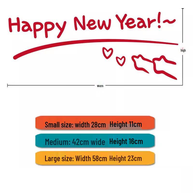 Spring Festival Happy New Year Self-Adhesive Mirror and Window Stickers Small
Spring Festival Happy New Year Self-Adhesive Mirror and Window Stickers Small