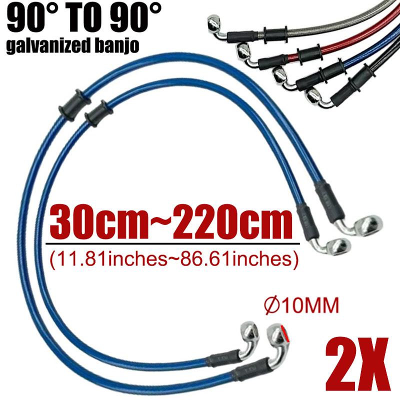 2X Universal 30cm-220cm Motorcycle Hydraulic Brake Hose Line Cable 90° Banjo For Suzuki Kawasaki Pipe Line Braided Oil Pipe Blue 2Pcs Blue 30cm
2X Universal 30cm-220cm Motorcycle Hydraulic Brake Hose Line Cable 90° Banjo For Suzuki Kawasaki Pipe Line Braided Oil Pipe Blue 2Pcs Blue 30cm
