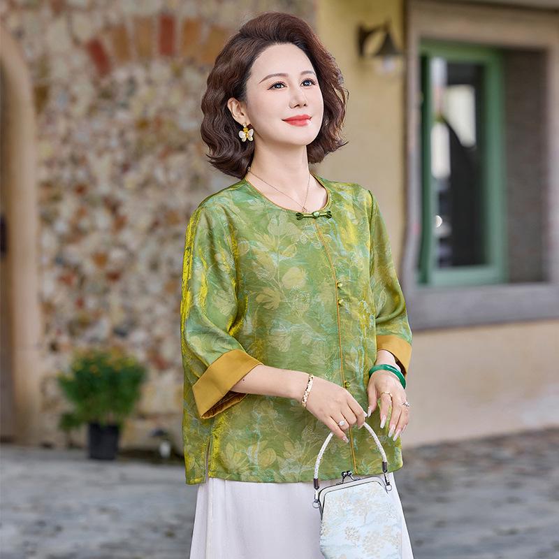 Elegant National Style Summer Shirt for Mature Women, Fashionably Loose and Versatile Body-Concealing Top 5XL (for 145-160 lbs) зелений
Elegant National Style Summer Shirt for Mature Women, Fashionably Loose and Versatile Body-Concealing Top 5XL (for 145-160 lbs) зелений