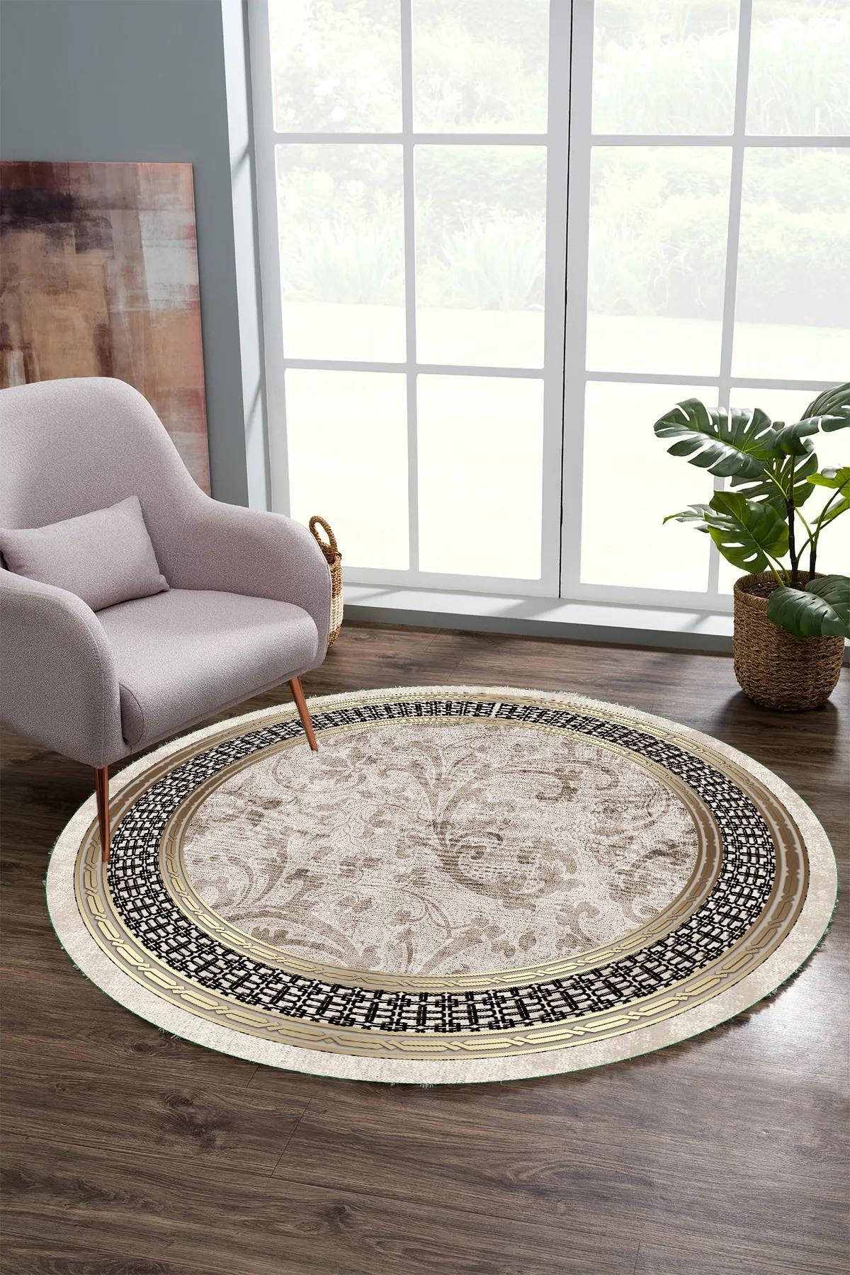 YTRHOME Home Modern Y-PL1011 Нескользящее точечное основание с цифровой печатью, круглый ковер для гостиной, кухни, прихожей и напольный коврик 60 x 60 чёрный/серый
YTRHOME Home Modern Y-PL1011 Нескользящее точечное основание с цифровой печатью, круглый ковер для гостиной, кухни, прихожей и напольный коврик 60 x 60 чёрный/серый