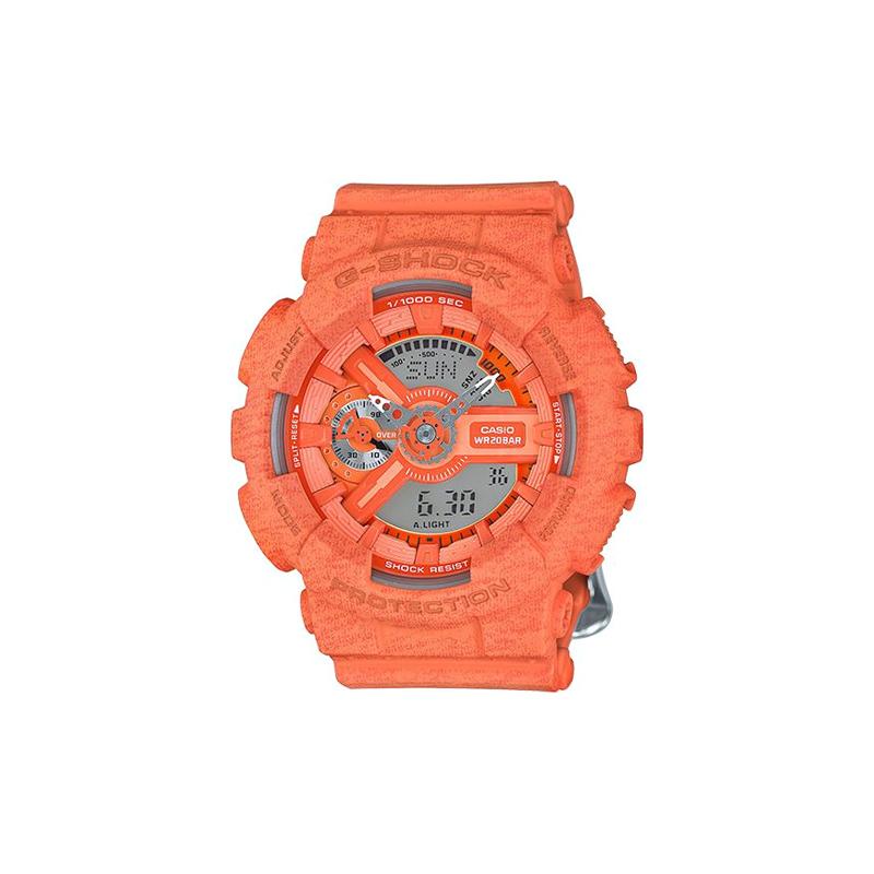 Casio reduced version of S series, fashionable and dynamic knitted pattern, classic pointer, dual display, sports waterproof, quartz GMA-S110HT-4A оранжевый
Casio reduced version of S series, fashionable and dynamic knitted pattern, classic pointer, dual display, sports waterproof, quartz GMA-S110HT-4A оранжевый