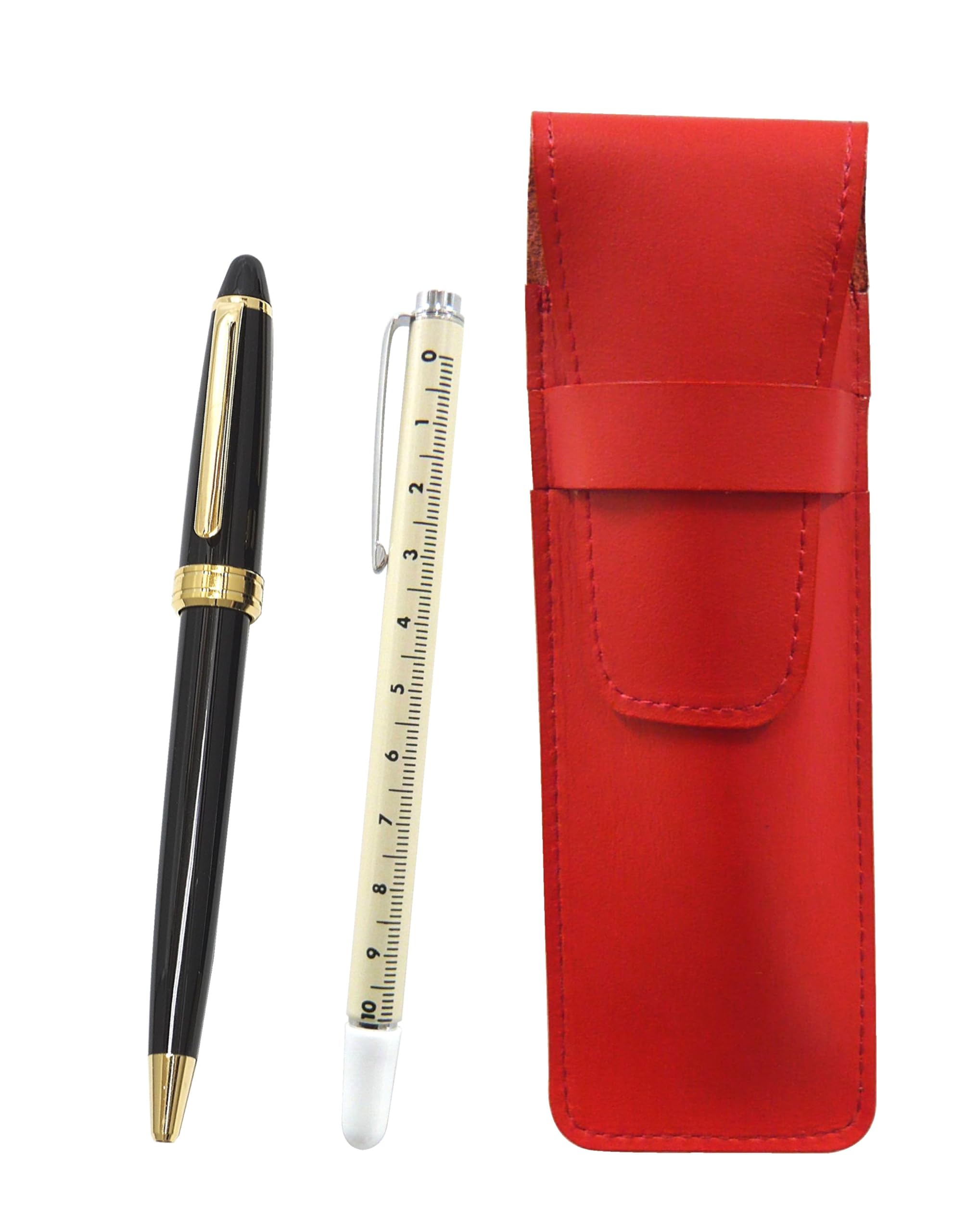 Slim cowhide pencil case red slide measure indicator and Neo ballpoint pen set black D-600 ASR-708W-600B-B
Slim cowhide pencil case red slide measure indicator and Neo ballpoint pen set black D-600 ASR-708W-600B-B