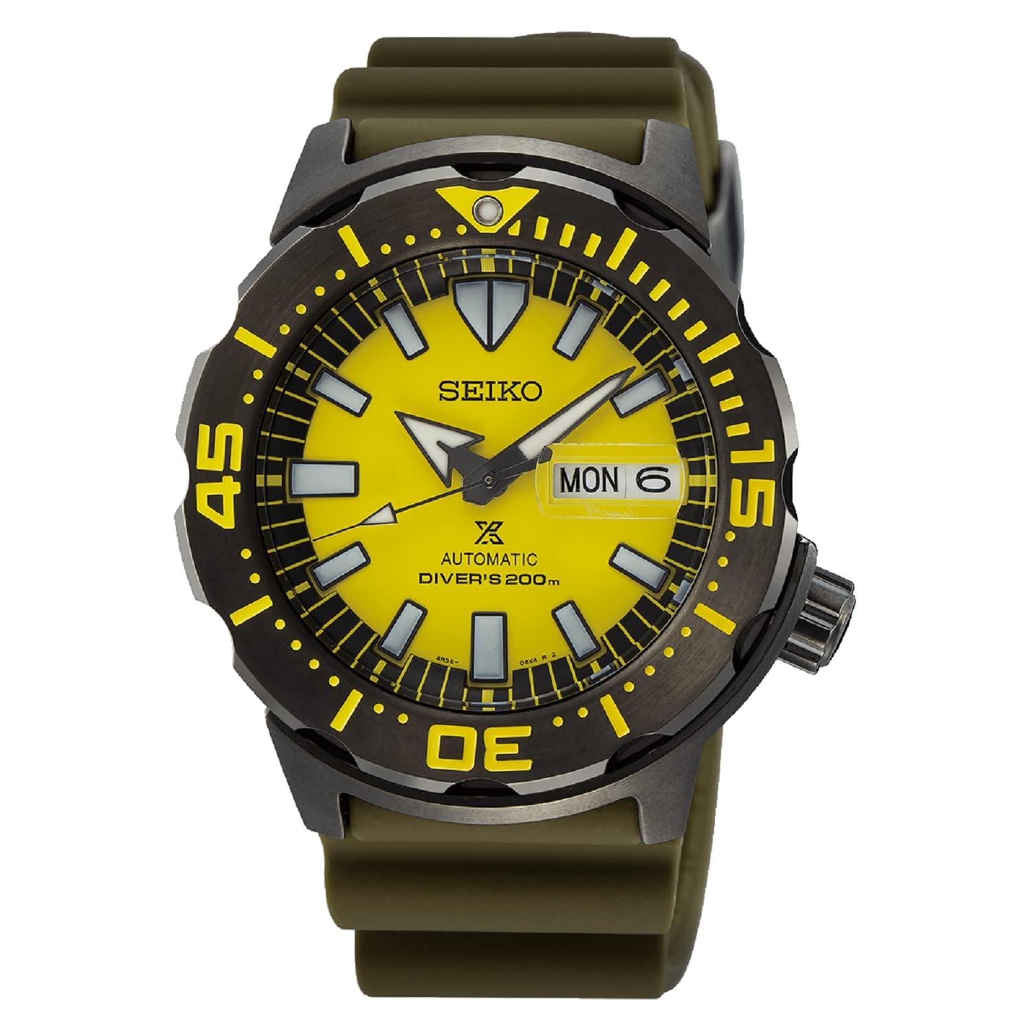 Seiko Prospex Monster 200m Automatic Grey Plated Case Yellow Dial Watch Diver s SRPF35K1, Diver.
Seiko Prospex Monster 200m Automatic Grey Plated Case Yellow Dial Watch Diver s SRPF35K1, Diver.