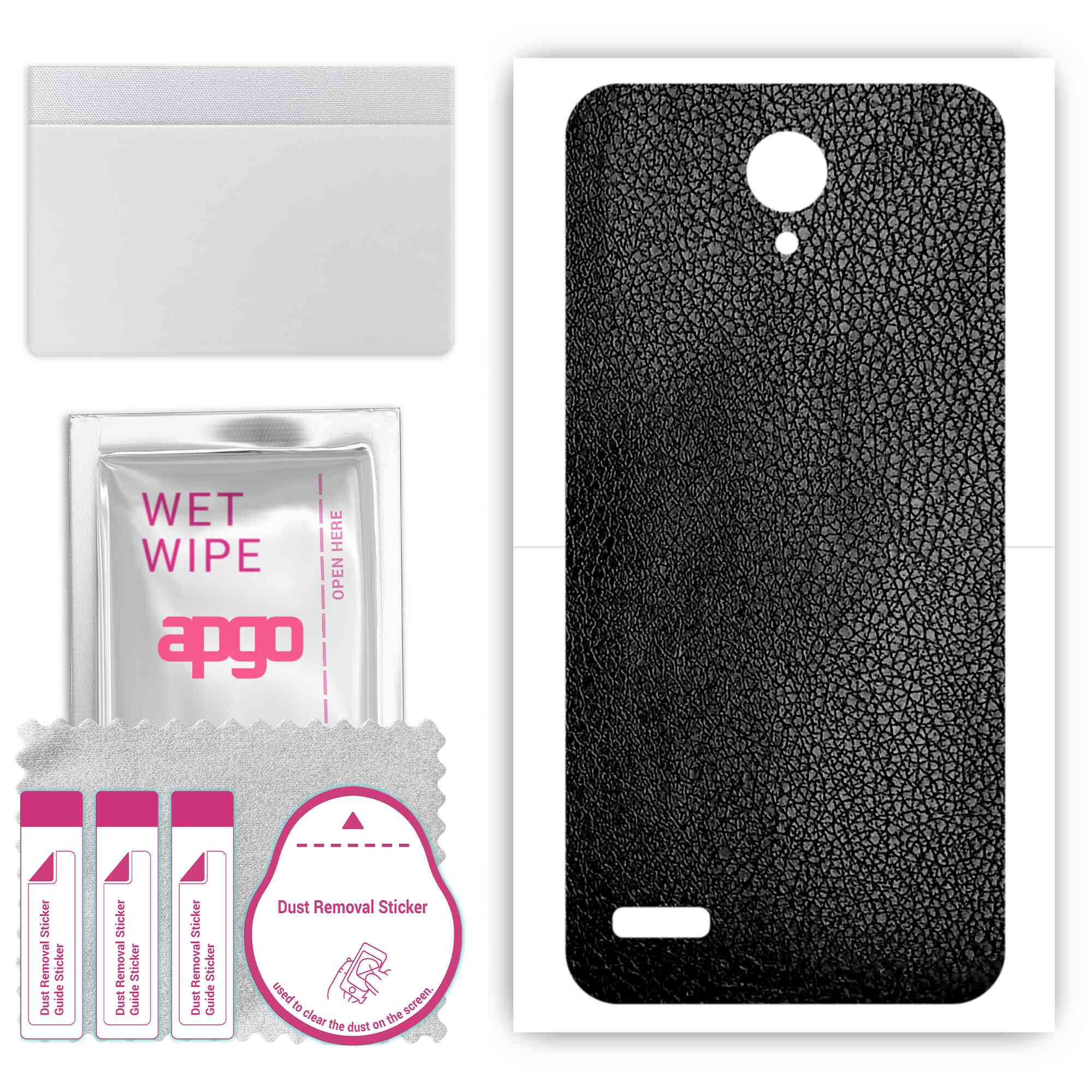 apgo Protective Skin Sticker for the back compatible with ZTE Blade A520, Wrap Film, Foil, Vinyl - Pattern Black Leather
apgo Protective Skin Sticker for the back compatible with ZTE Blade A520, Wrap Film, Foil, Vinyl - Pattern Black Leather