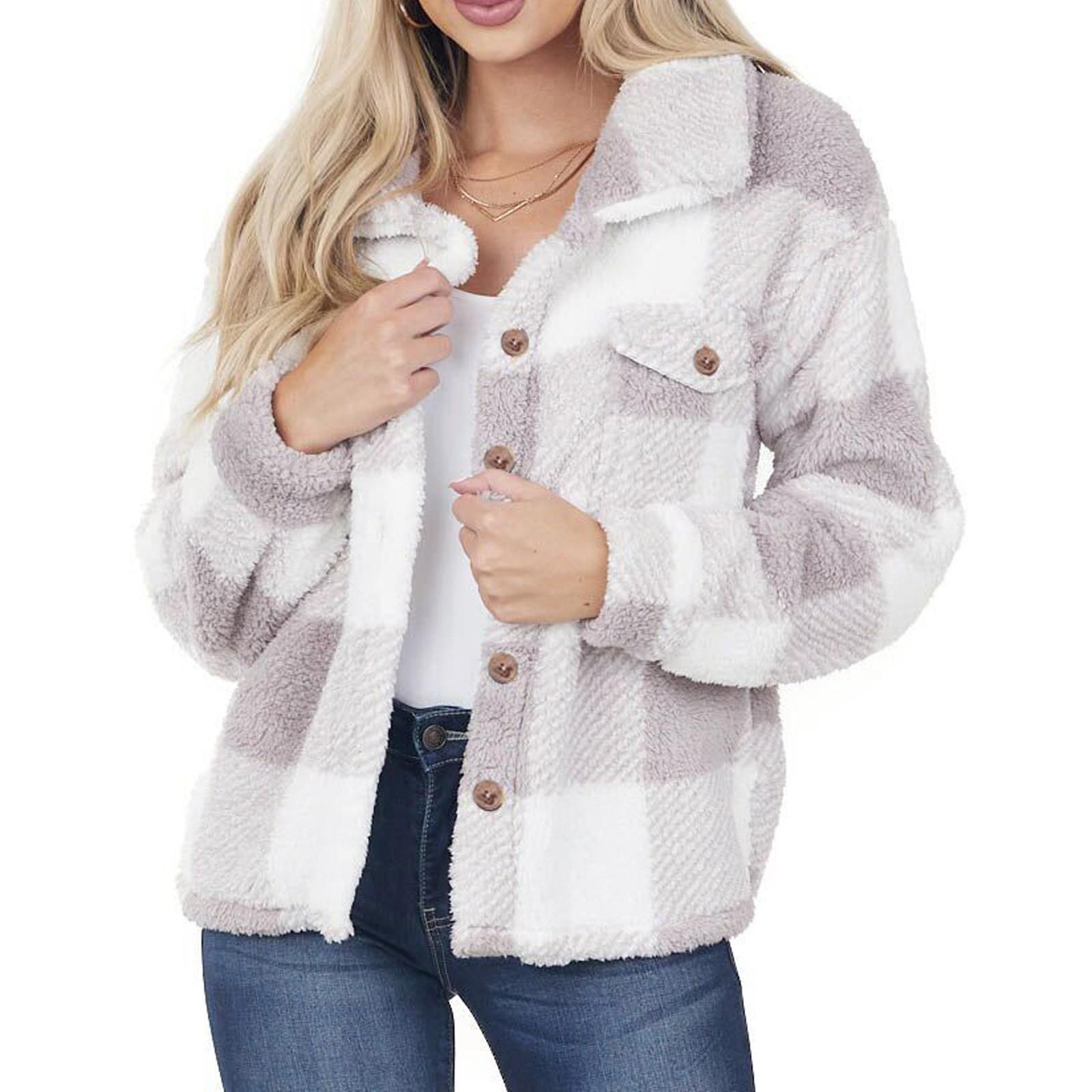 Женская мода повседневное однобортное свободное лоскутное цветное клетчатое пальто с длинным рукавом XL белый
Женская мода повседневное однобортное свободное лоскутное цветное клетчатое пальто с длинным рукавом XL белый