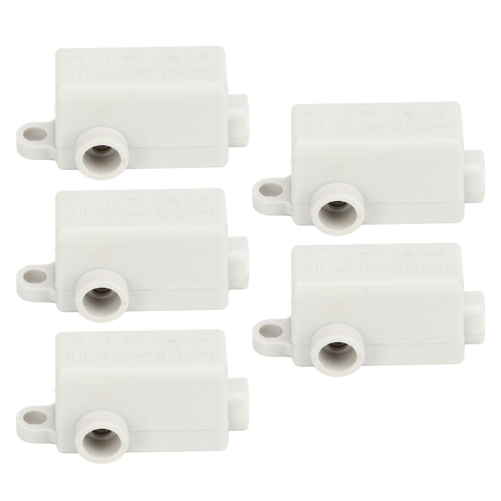 5pcs Quick Terminal Blocks T Type Electroplated Copper Joint High Power Electrical Cable Junction Box 400V
5pcs Quick Terminal Blocks T Type Electroplated Copper Joint High Power Electrical Cable Junction Box 400V