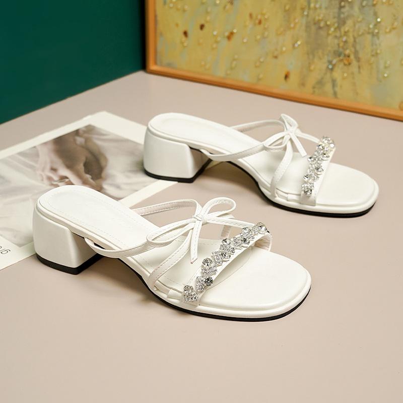 Silver sandals summer bow cool slippers open-toed thick heel high heel sandals women 40
Silver sandals summer bow cool slippers open-toed thick heel high heel sandals women 40