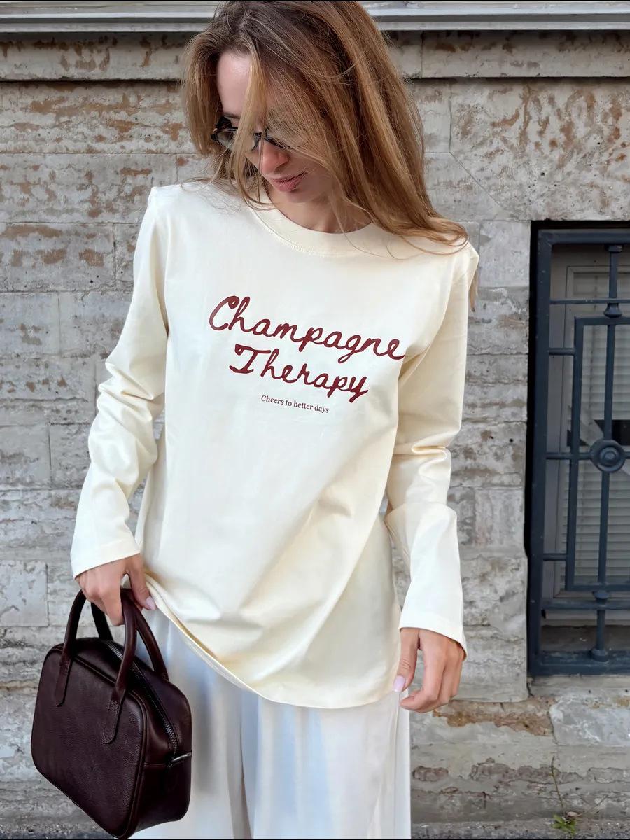 100% cotton t-shirt autumn new European and American style fashion popular letter printed top women S
100% cotton t-shirt autumn new European and American style fashion popular letter printed top women S