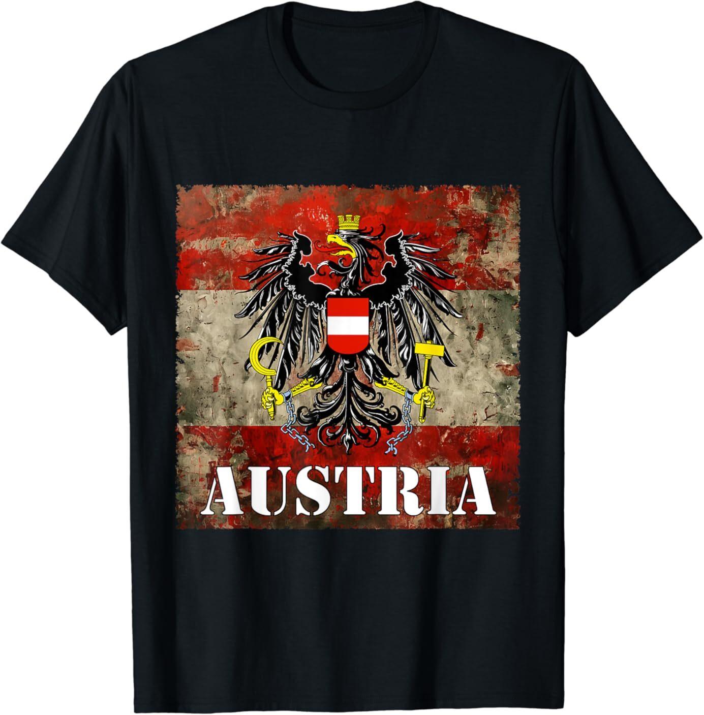 New Austrian national emblem eagle pattern T-shirt, short-sleeved, round-neck, loose fit, suitable for both men and women. 4XL
New Austrian national emblem eagle pattern T-shirt, short-sleeved, round-neck, loose fit, suitable for both men and women. 4XL