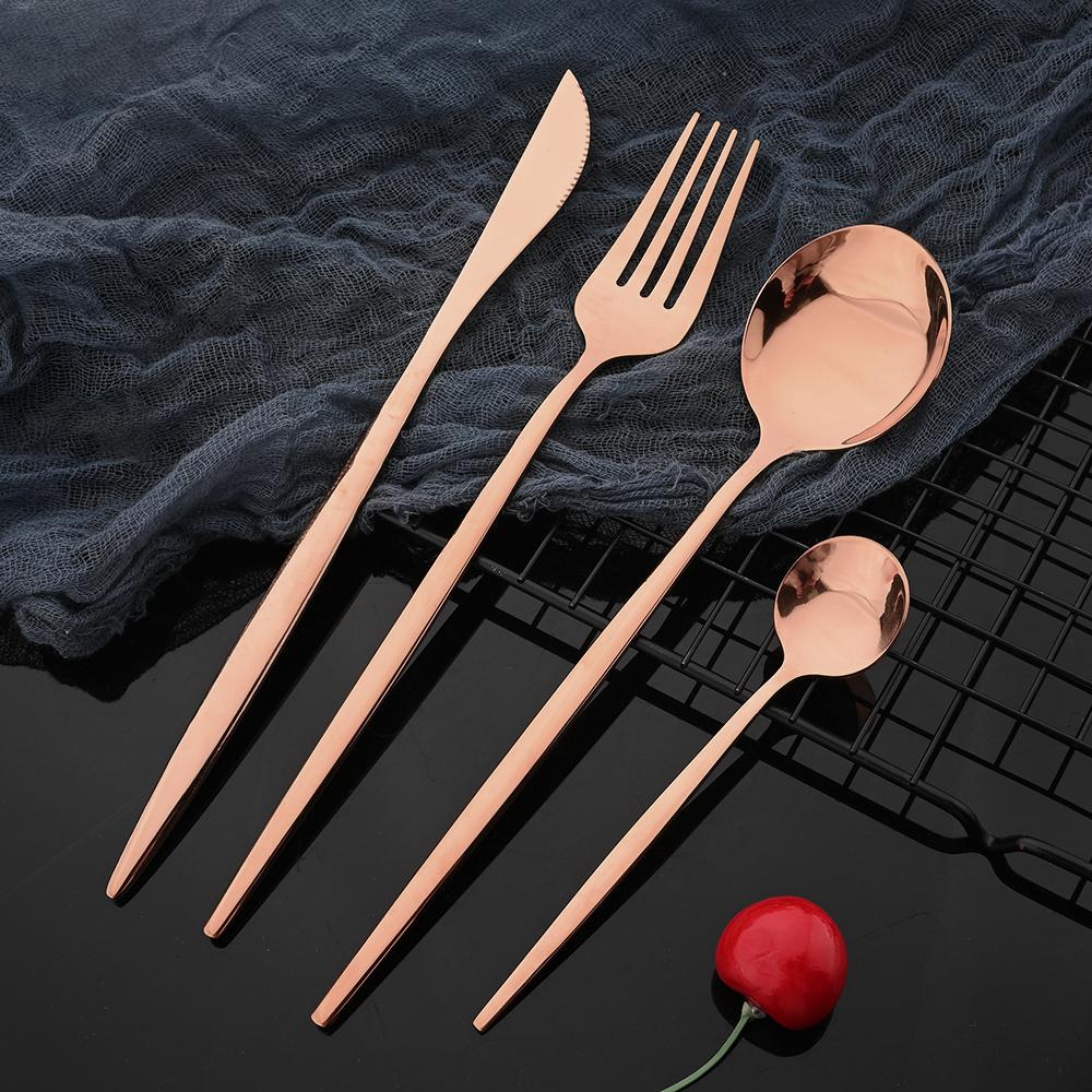Mirror Rose Gold Flatware Cutlery Set Sainless Steel Home Dinnerware Party Fork Spoon Dessert Knife Kitchen Dinner Tableware Set
Mirror Rose Gold Flatware Cutlery Set Sainless Steel Home Dinnerware Party Fork Spoon Dessert Knife Kitchen Dinner Tableware Set