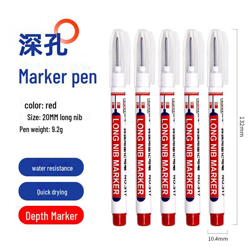 Водостойкий маркер с длинным наконечником и масляной ручкой для деревообработки и плитки single price красный
Водостойкий маркер с длинным наконечником и масляной ручкой для деревообработки и плитки single price красный