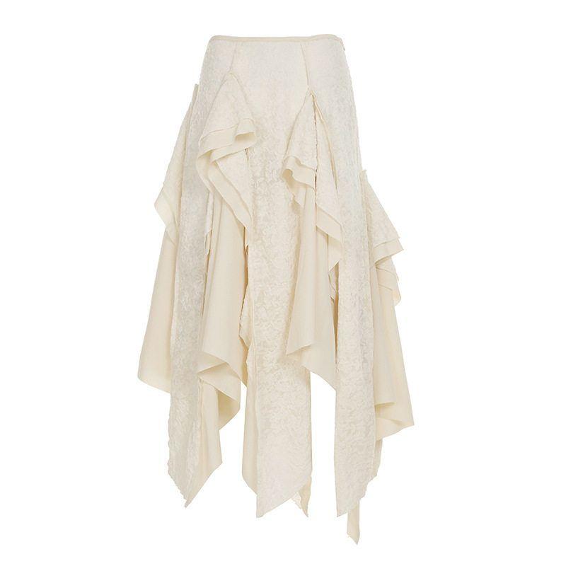 Wasteland Style Bohemian Lace Patchwork Irregular Skirt for Women, Niche Fashion Low-Waist A-Line Long Skirt Beige S
Wasteland Style Bohemian Lace Patchwork Irregular Skirt for Women, Niche Fashion Low-Waist A-Line Long Skirt Beige S