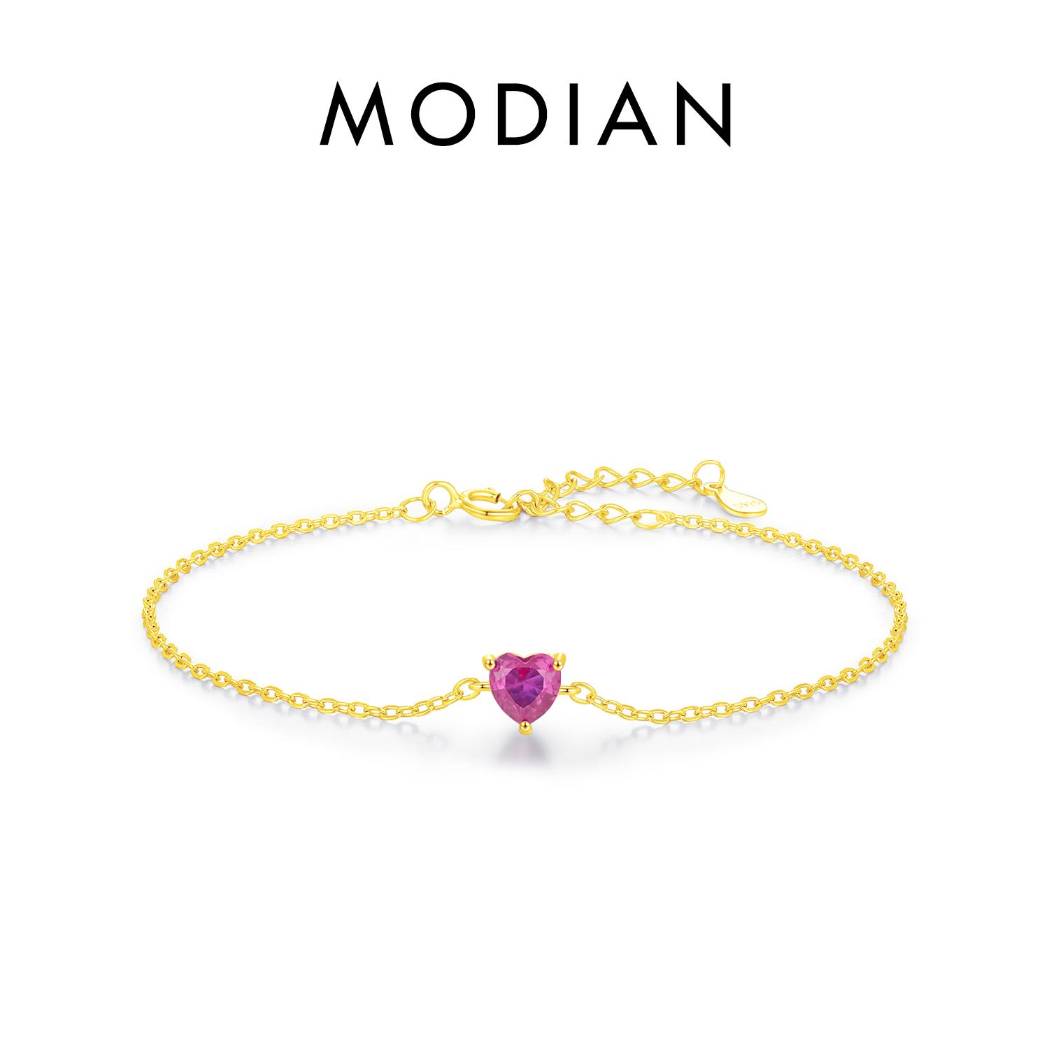925 Sterling Silver Romantic Rose Red Zirconia Heart Bracelet Elegant Simple Link Chain For Women Fine Jewelry Gifts
925 Sterling Silver Romantic Rose Red Zirconia Heart Bracelet Elegant Simple Link Chain For Women Fine Jewelry Gifts