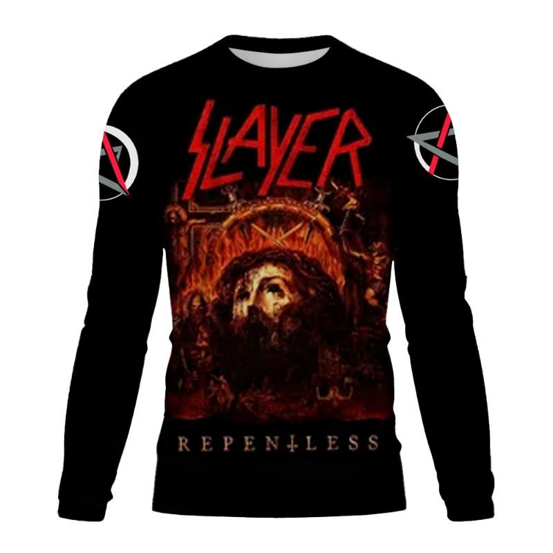Men s Long sleeved Tshirt O Neck terror Skull 3D SLAYER Printed Street Trend Harajuku Style Hip Hop Clothing Sweatshirt Tops M
Men s Long sleeved Tshirt O Neck terror Skull 3D SLAYER Printed Street Trend Harajuku Style Hip Hop Clothing Sweatshirt Tops M