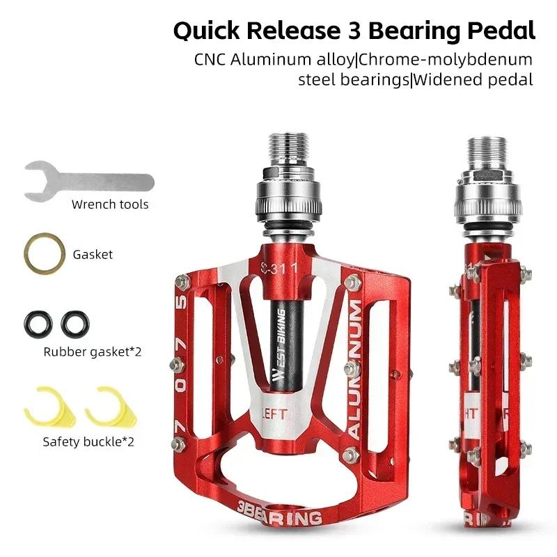 Bicycle Quick Release Pedals 3 Bearings 7075 Aluminum Alloy MTB Ultralight Pedals Cruisers Bike Folding Bike Pedals червоний
Bicycle Quick Release Pedals 3 Bearings 7075 Aluminum Alloy MTB Ultralight Pedals Cruisers Bike Folding Bike Pedals червоний