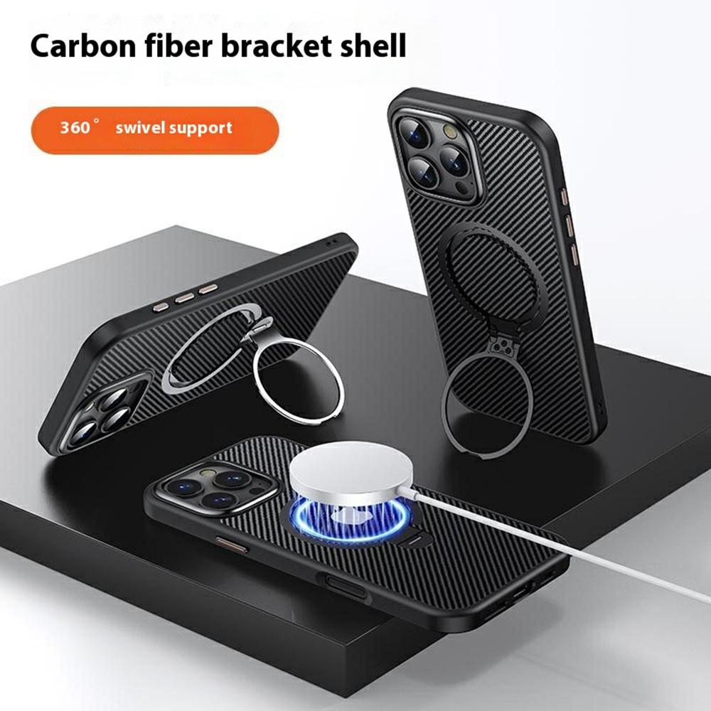 For iPhone 16 Pro Max Case Compatible with MagSafe Kickstand Carbon Fiber Texture PC+TPU Back Cover Silver
For iPhone 16 Pro Max Case Compatible with MagSafe Kickstand Carbon Fiber Texture PC+TPU Back Cover Silver