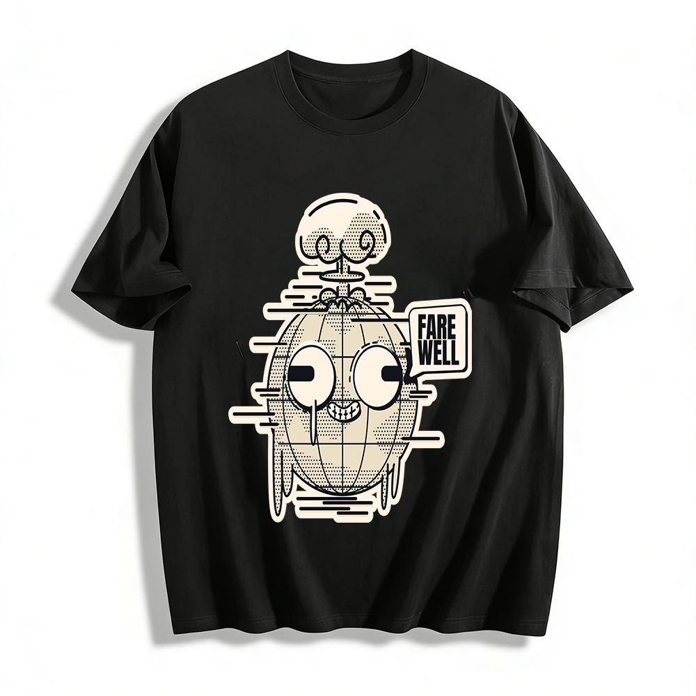 Farewell Skull Print T-shirt Retro Halftone Pattern Casual Short Sleeve Unisex Trendy Top Pure cotton T-shirt XXS
Farewell Skull Print T-shirt Retro Halftone Pattern Casual Short Sleeve Unisex Trendy Top Pure cotton T-shirt XXS