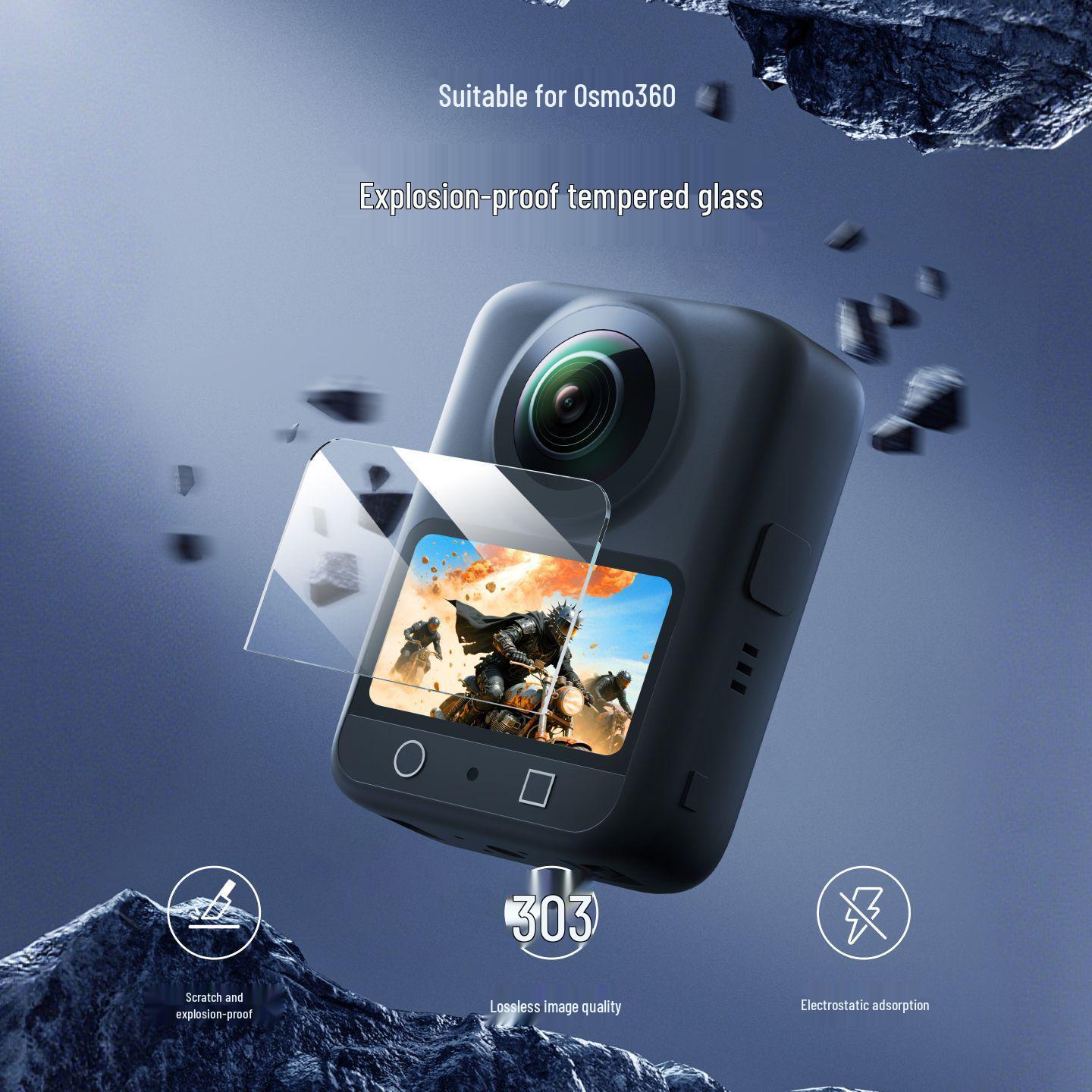 Telesin Panoramic Camera Tempered Film for DJI Osmo - 360° Explosion & Scratch Proof Accessory
Telesin Panoramic Camera Tempered Film for DJI Osmo - 360° Explosion & Scratch Proof Accessory